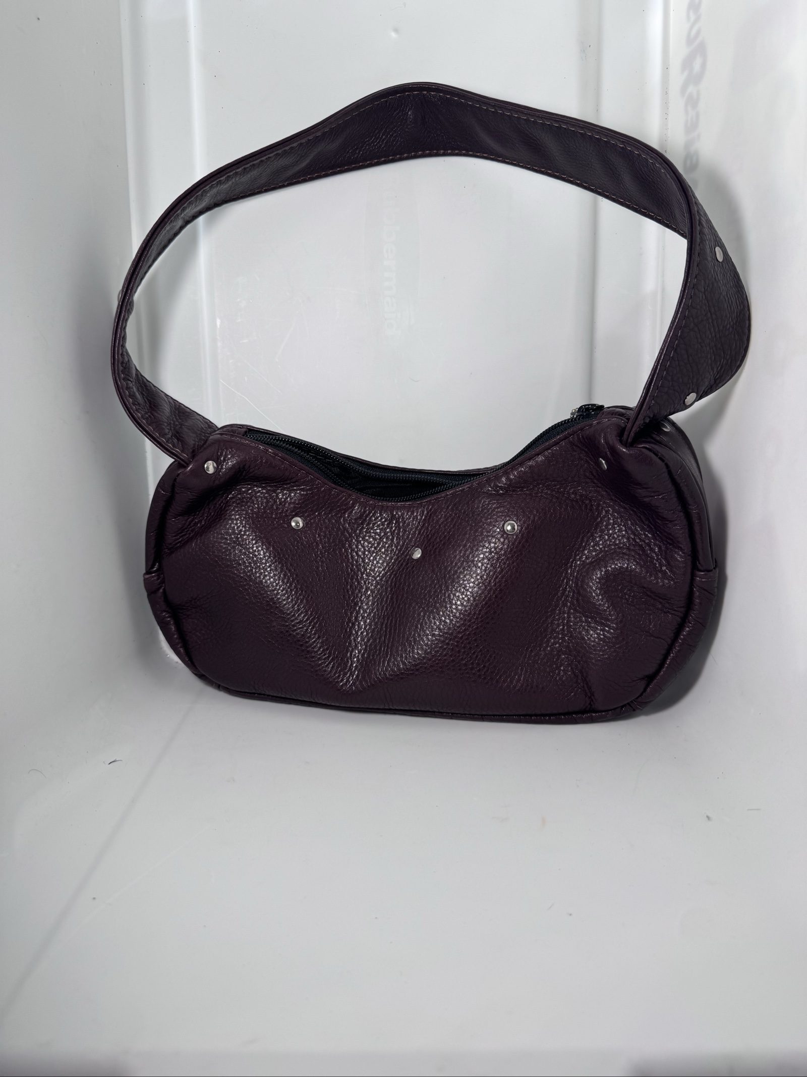 Victoria Leather Brown Pebbled Leather Shoulder Bag image 2