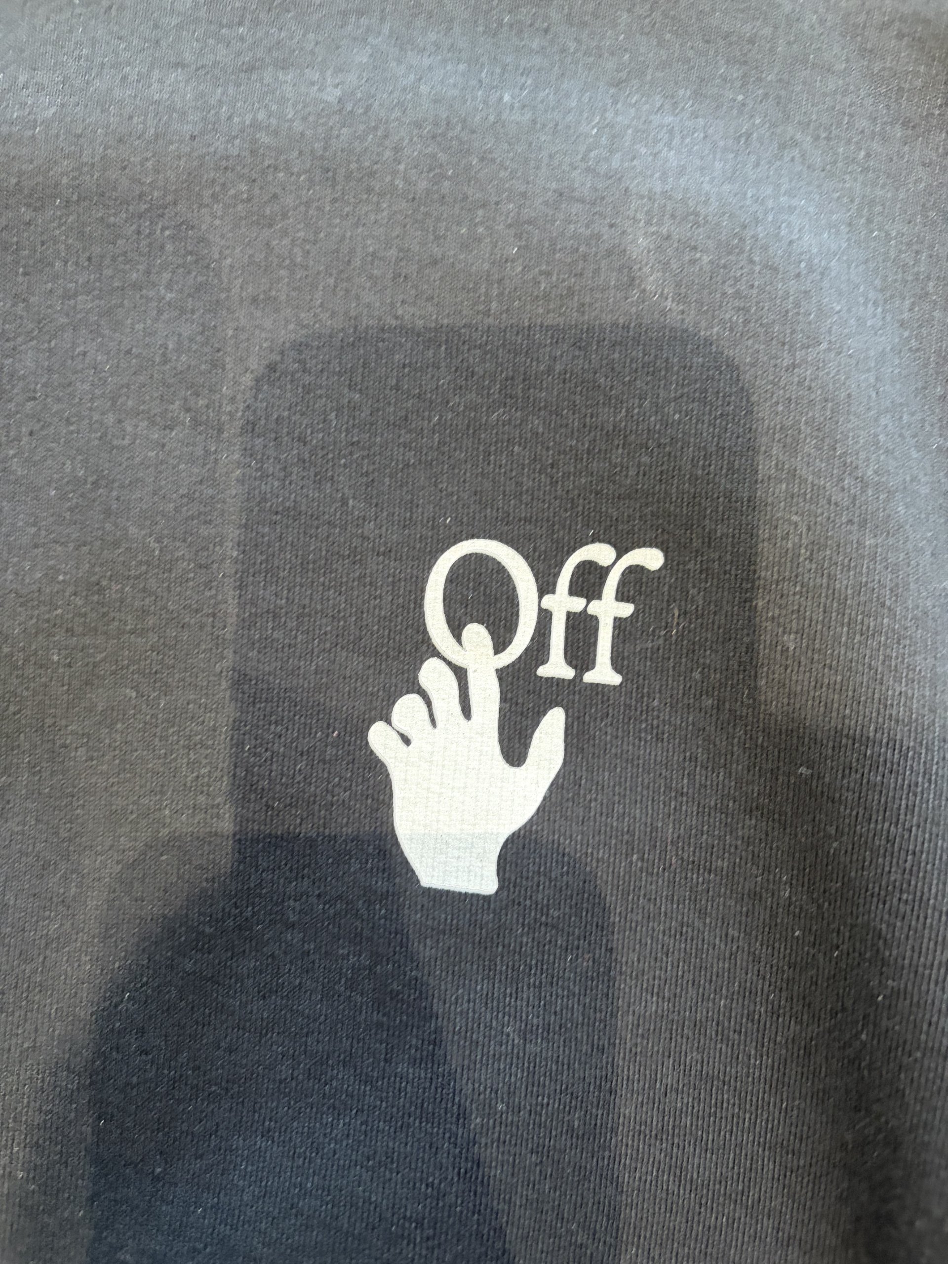 Off White Black Logo Print Crewneck Sweatshirt Medium image 3