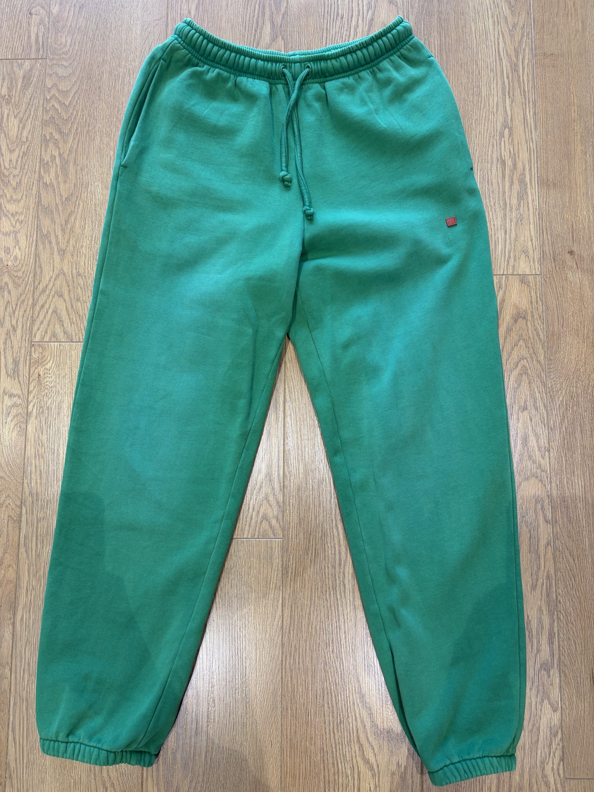 Acne Studios Green Cotton Sweatpants Small Relaxed Fit