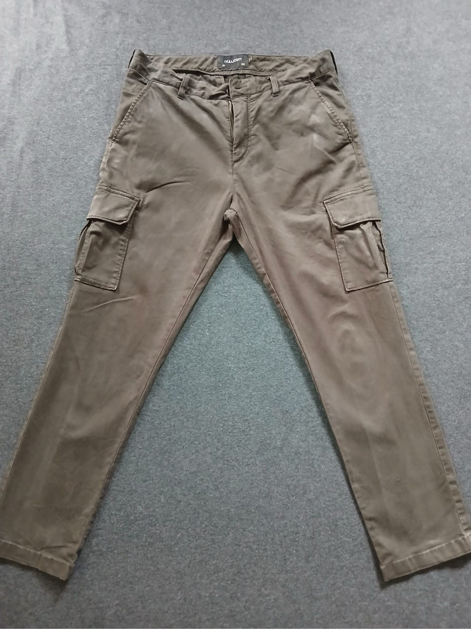 Lyle & Scott Men's Brown Cargo Trousers W34 L30