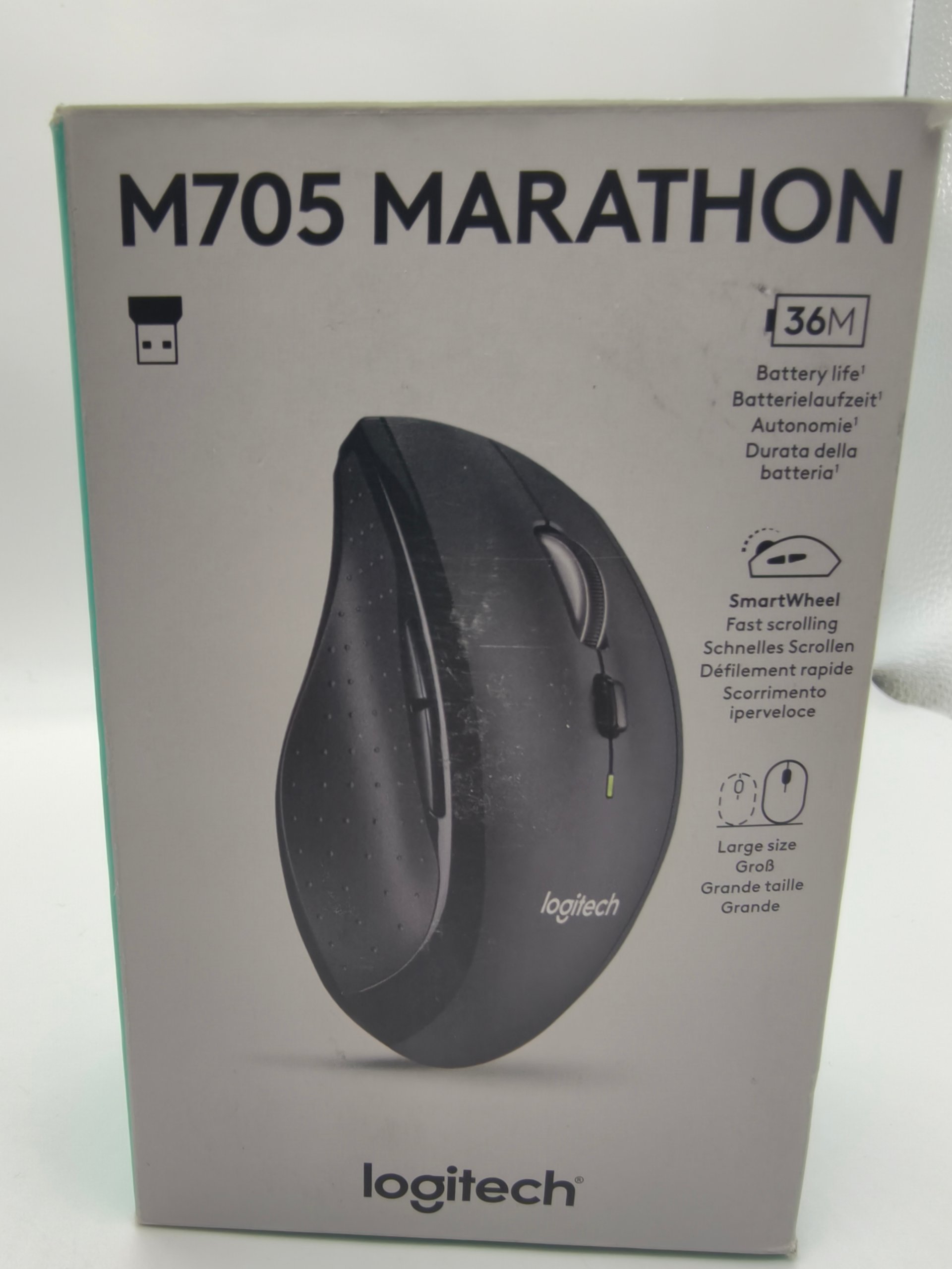 Logitech M705 Marathon Mouse Wireless Nero image 2