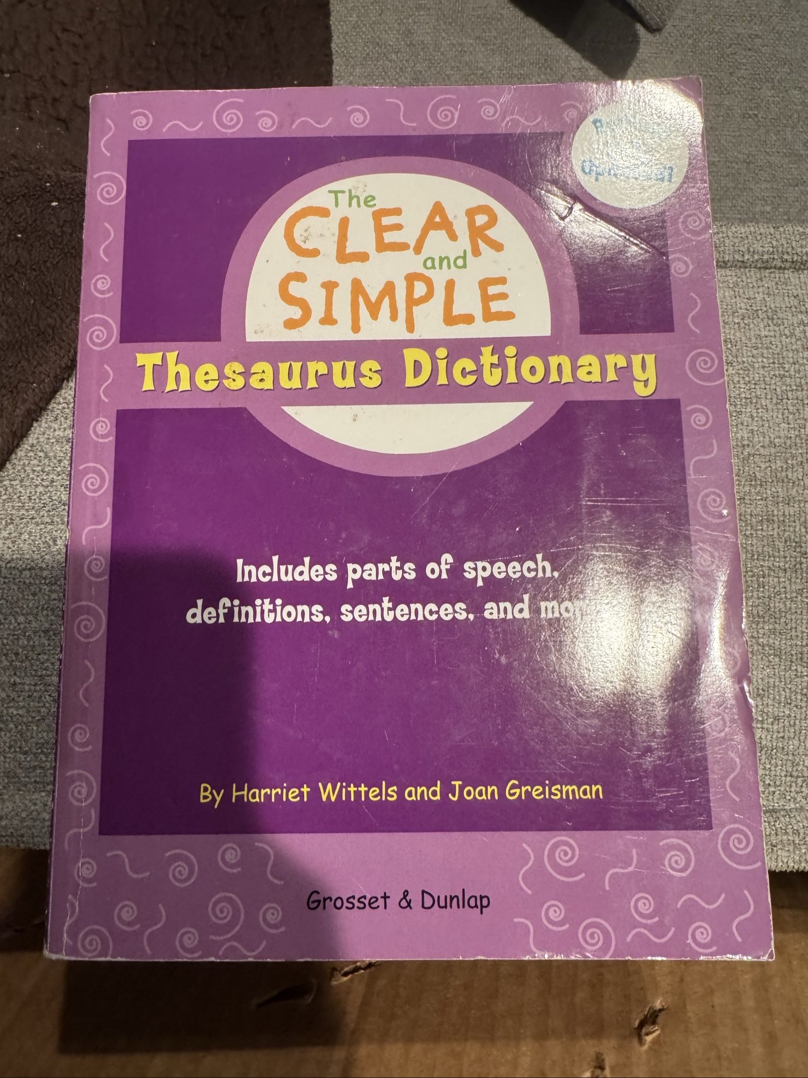 The Clear and Simple Thesaurus Dictionary – Wittels & Greisman – Paperback