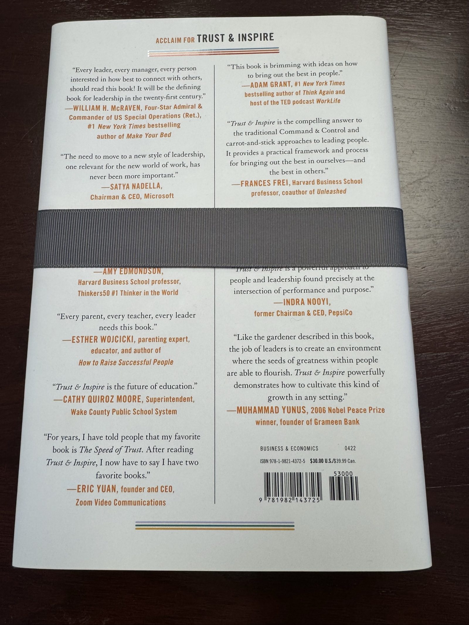 Trust & Inspire by Stephen M.R. Covey – Leadership Business Book – Hardcover image 2