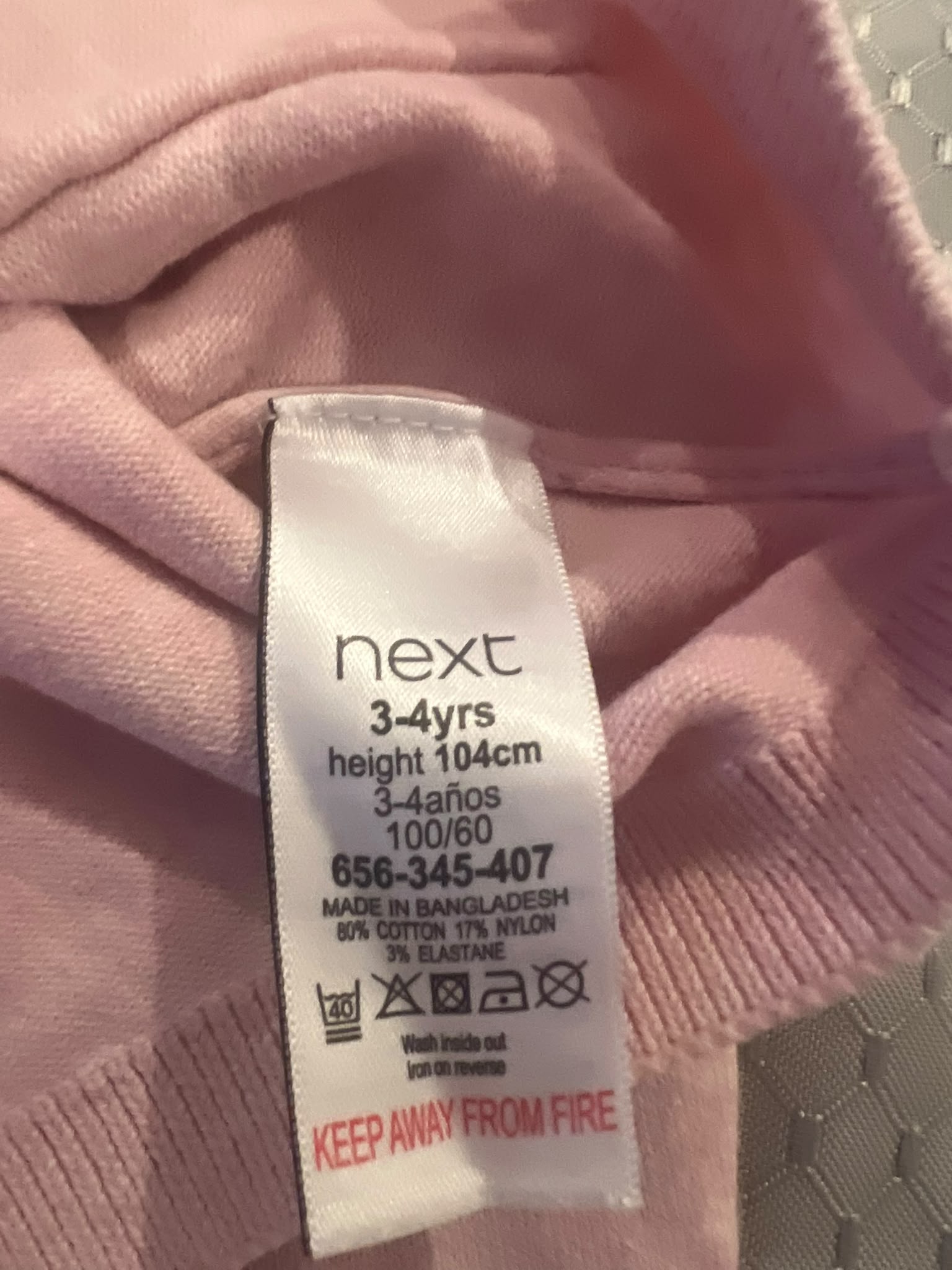 Next Kids' Pink Cotton Blend Cardigan 3-4 Years image 5