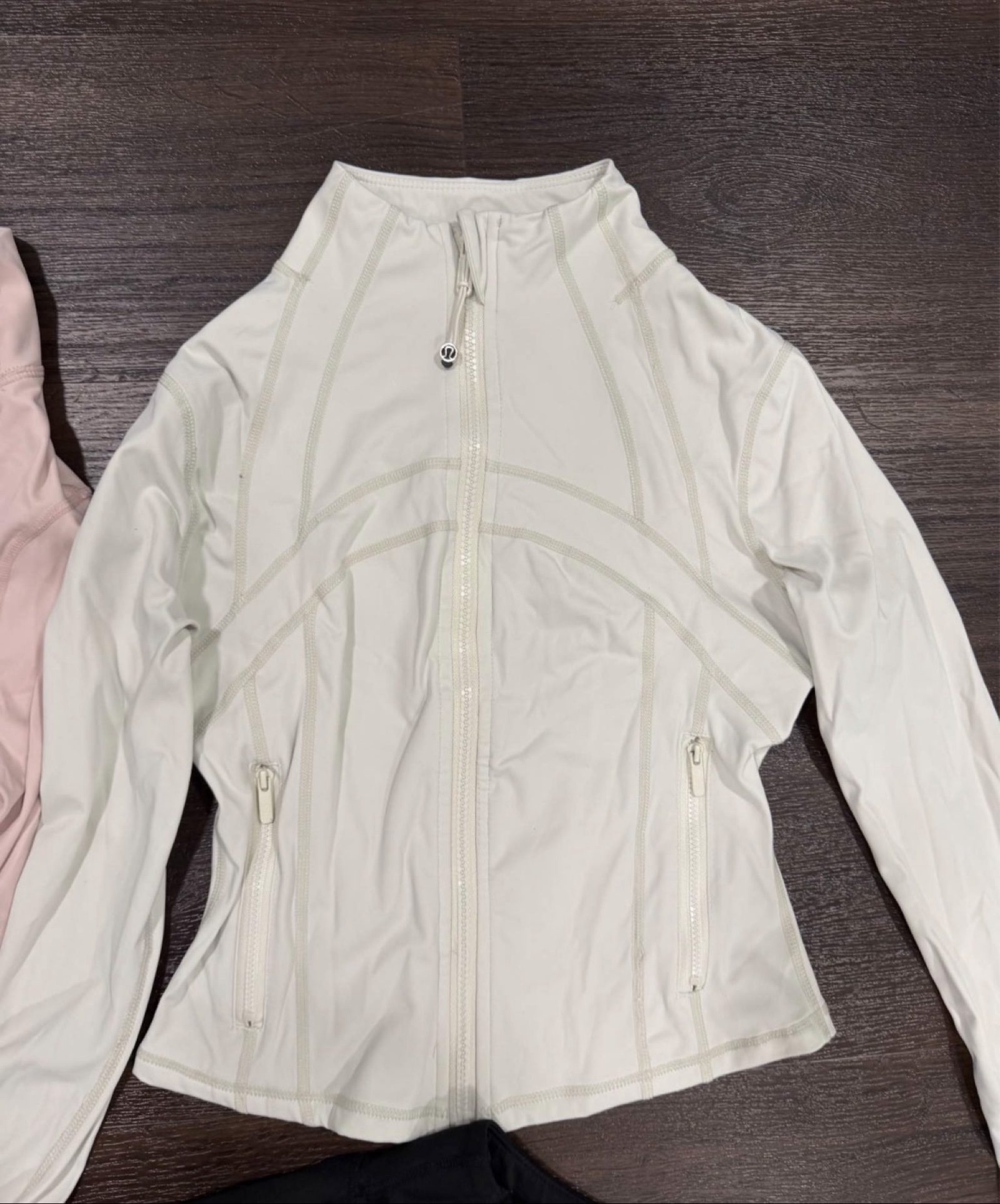 Lululemon SOLD SEPARATELY Pink, White & Black Full-Zip Athletic Jackets Size 8 image 3