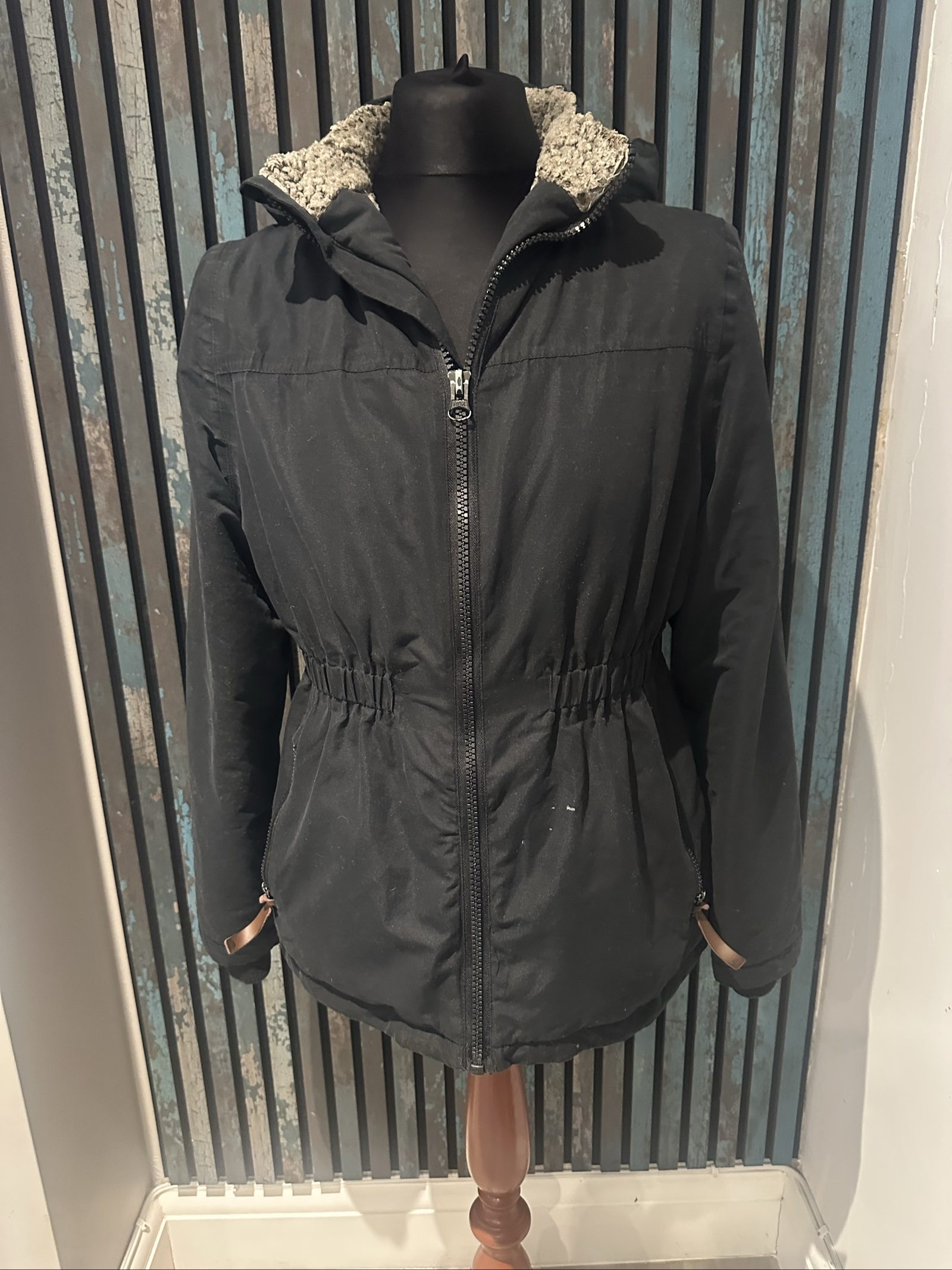 Tres-Shield Women's Black Waterproof Windproof Jacket Medium Fleece Lined