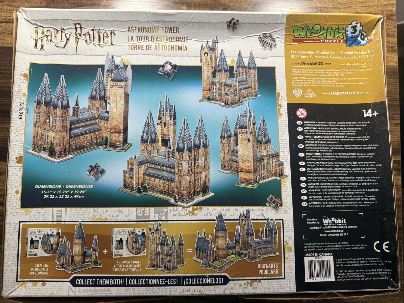 Harry Potter Hogwarts Astronomy Tower Wrebbit 3D Puzzle 875 Pieces image 2