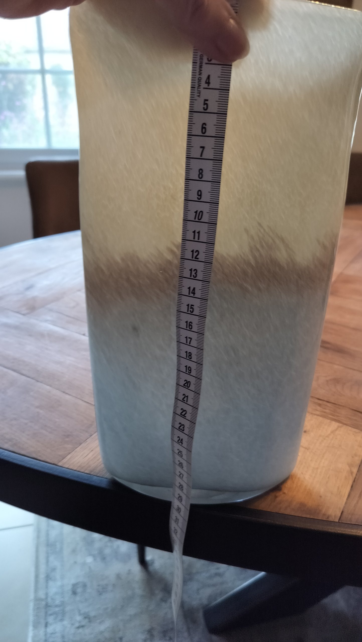 Grey & Beige Decorative Art Glass Vase 29.5 cm Tall One Size image 2