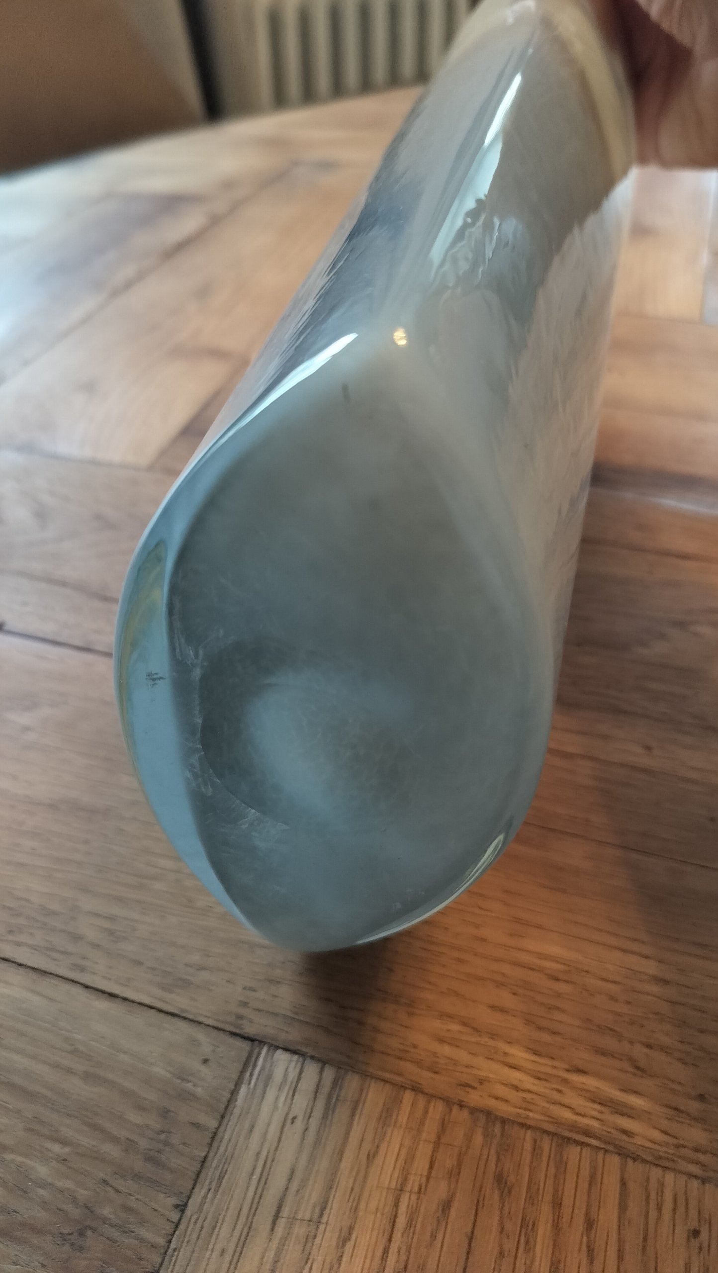 Grey & Beige Decorative Art Glass Vase 29.5 cm Tall One Size image 4