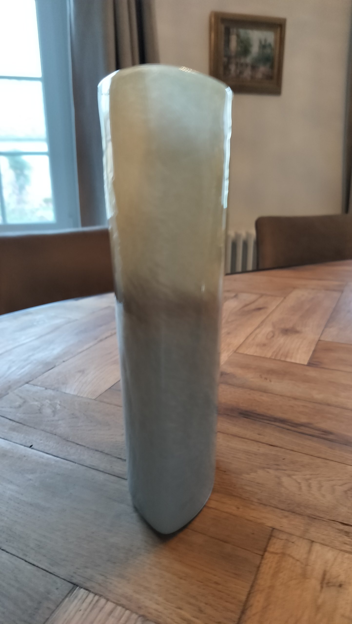 Grey & Beige Decorative Art Glass Vase 29.5 cm Tall One Size image 5