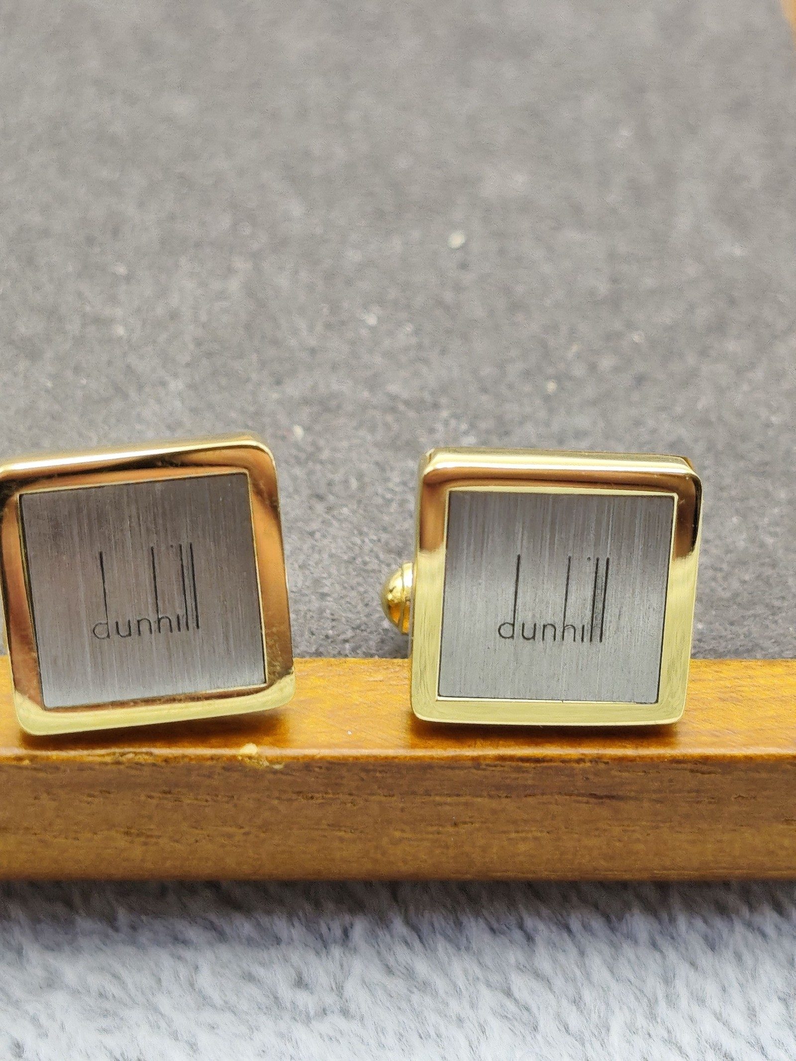 Dunhill Gold & Silver Square Cufflinks with Box image 3