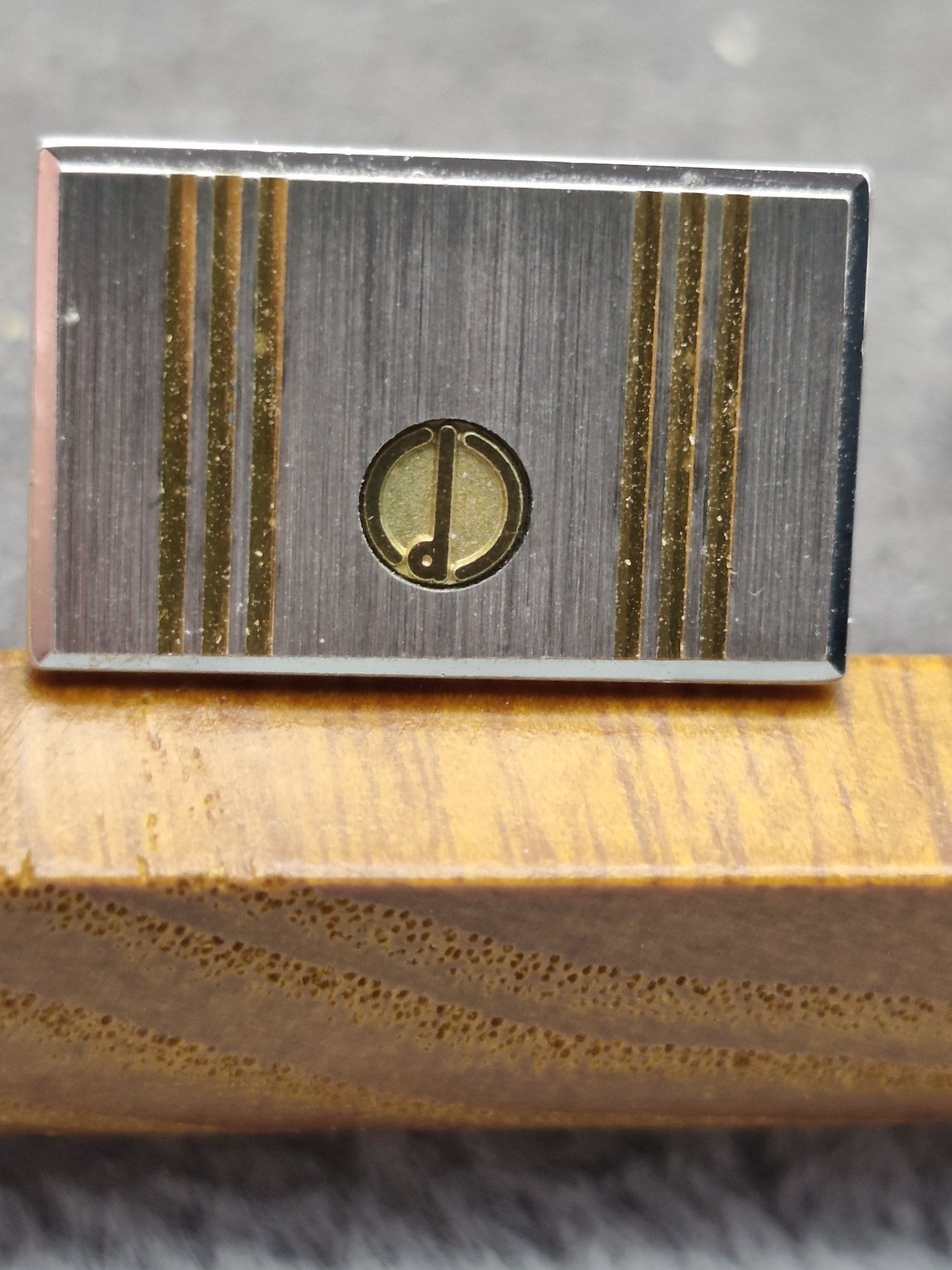 Dunhill Silver & Gold Tone Tie Clip & Cufflinks Set image 6
