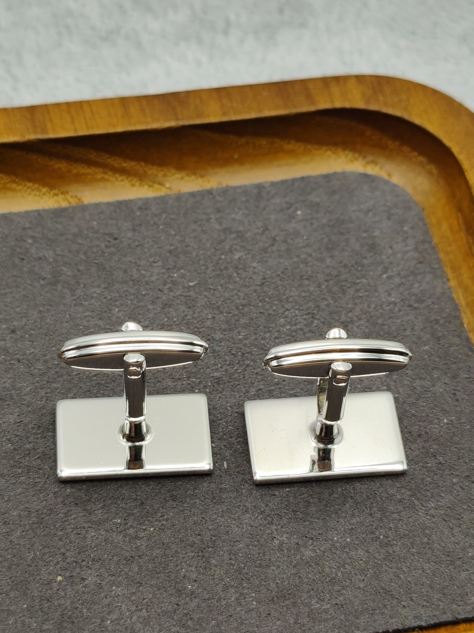 Dunhill Silver & Gold Tone Tie Clip & Cufflinks Set image 7