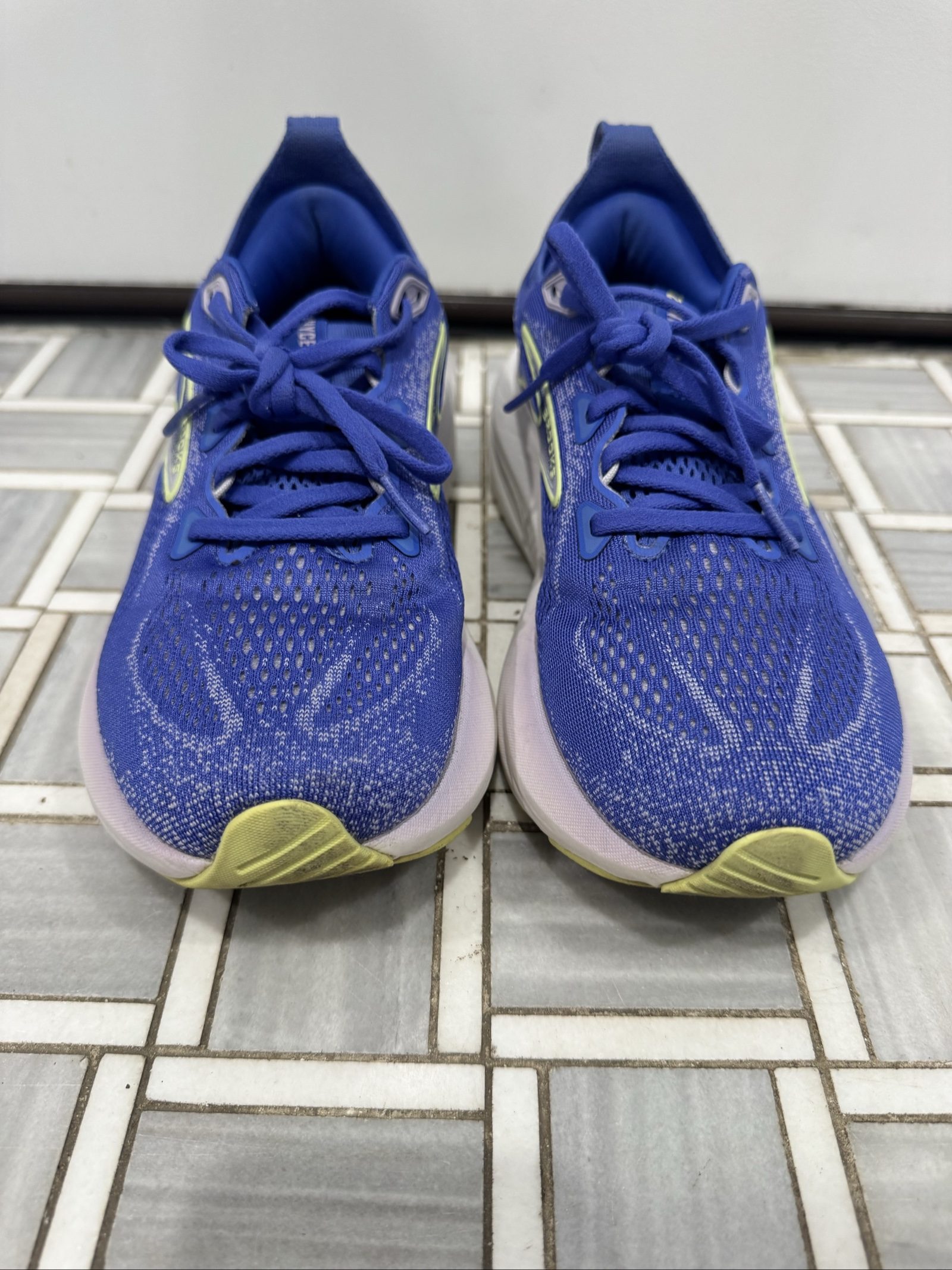 Women's Brooks Glycerin 22 Running Shoes – Blue Lime – 7.5