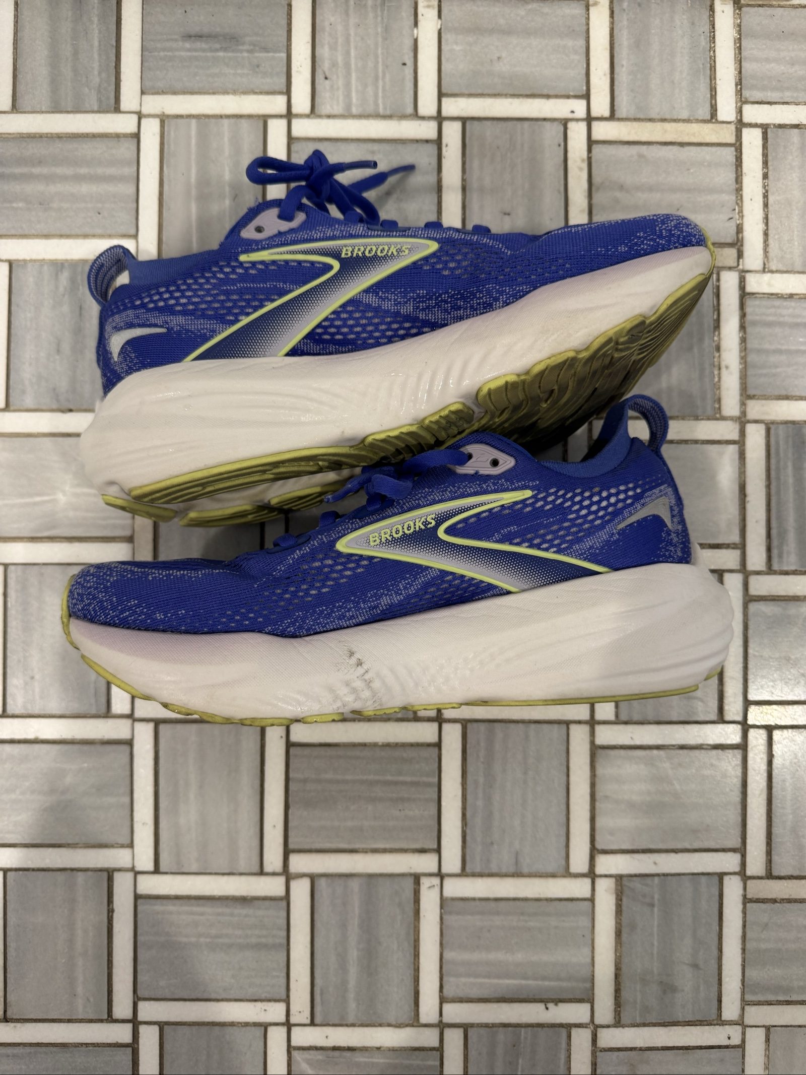 Women's Brooks Glycerin 22 Running Shoes – Blue Lime – 7.5 image 7