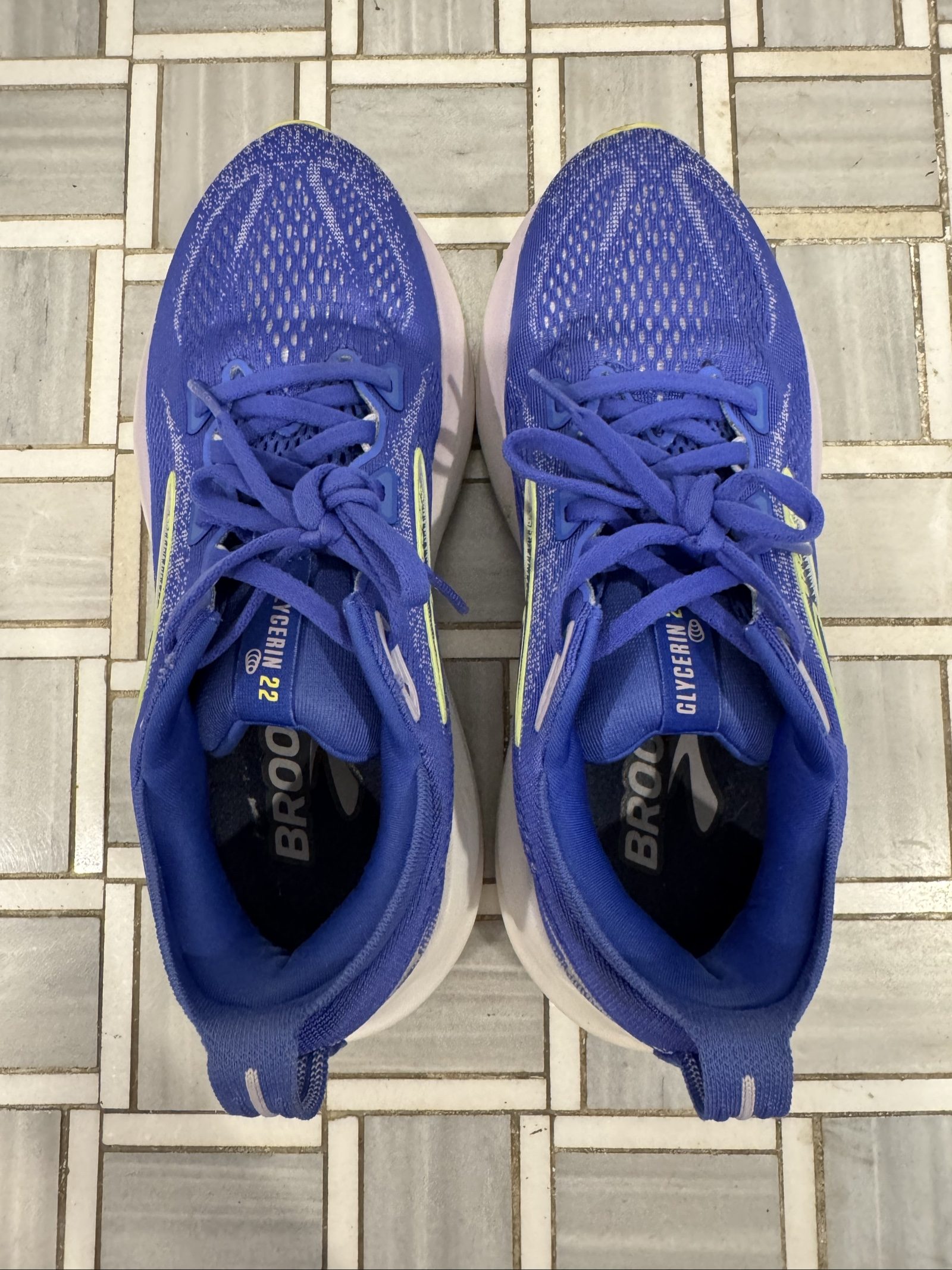 Women's Brooks Glycerin 22 Running Shoes – Blue Lime – 7.5 image 9
