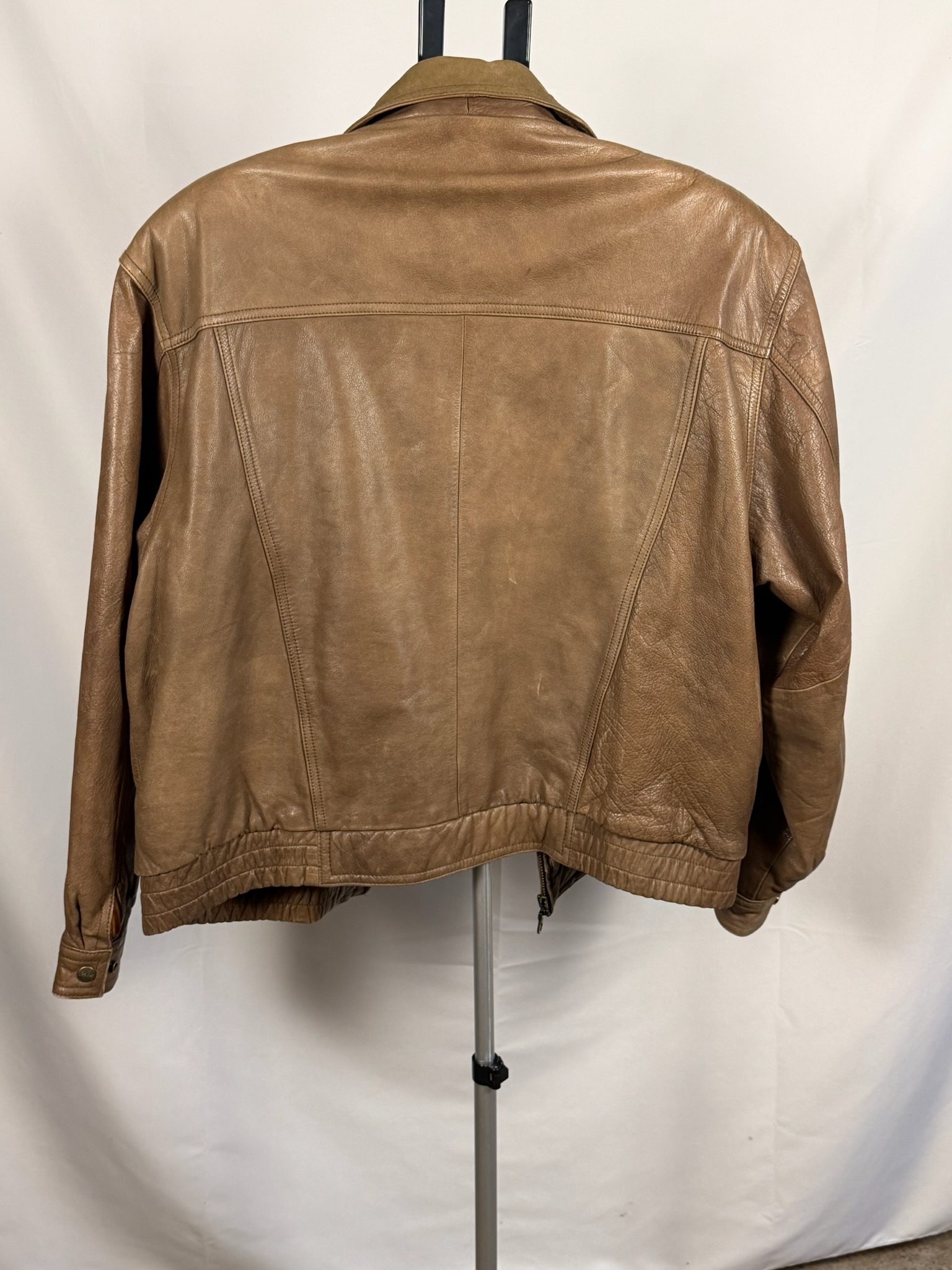 Brown Leather Jacket Medium image 2