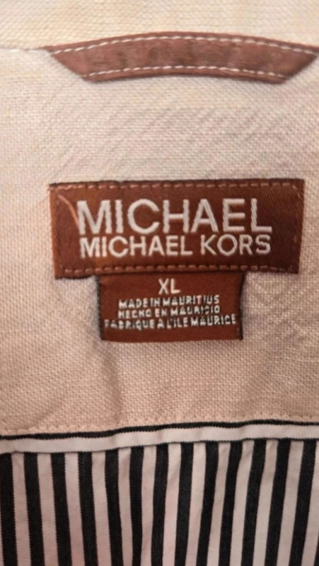 Michael Kors stipey black and white long sleeve shirt