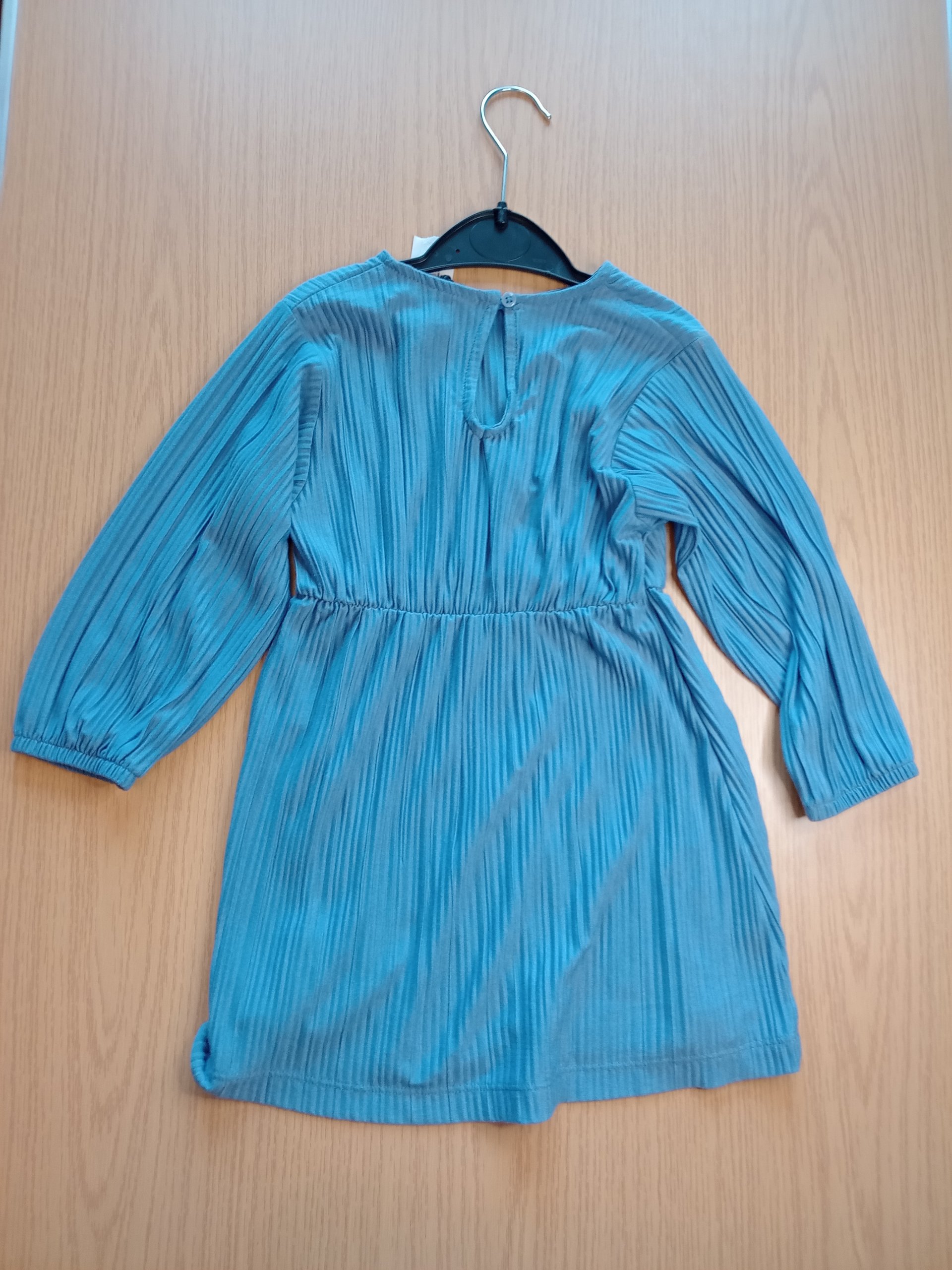 Anyday John Lewis Blue Pleated Dress Age 4 Years Polyester Viscose image 6