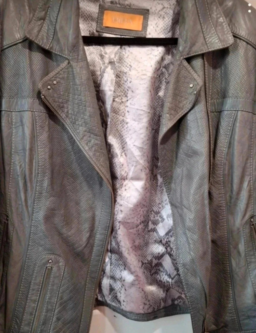 Grey biker jacket y2k BIba jacket 18