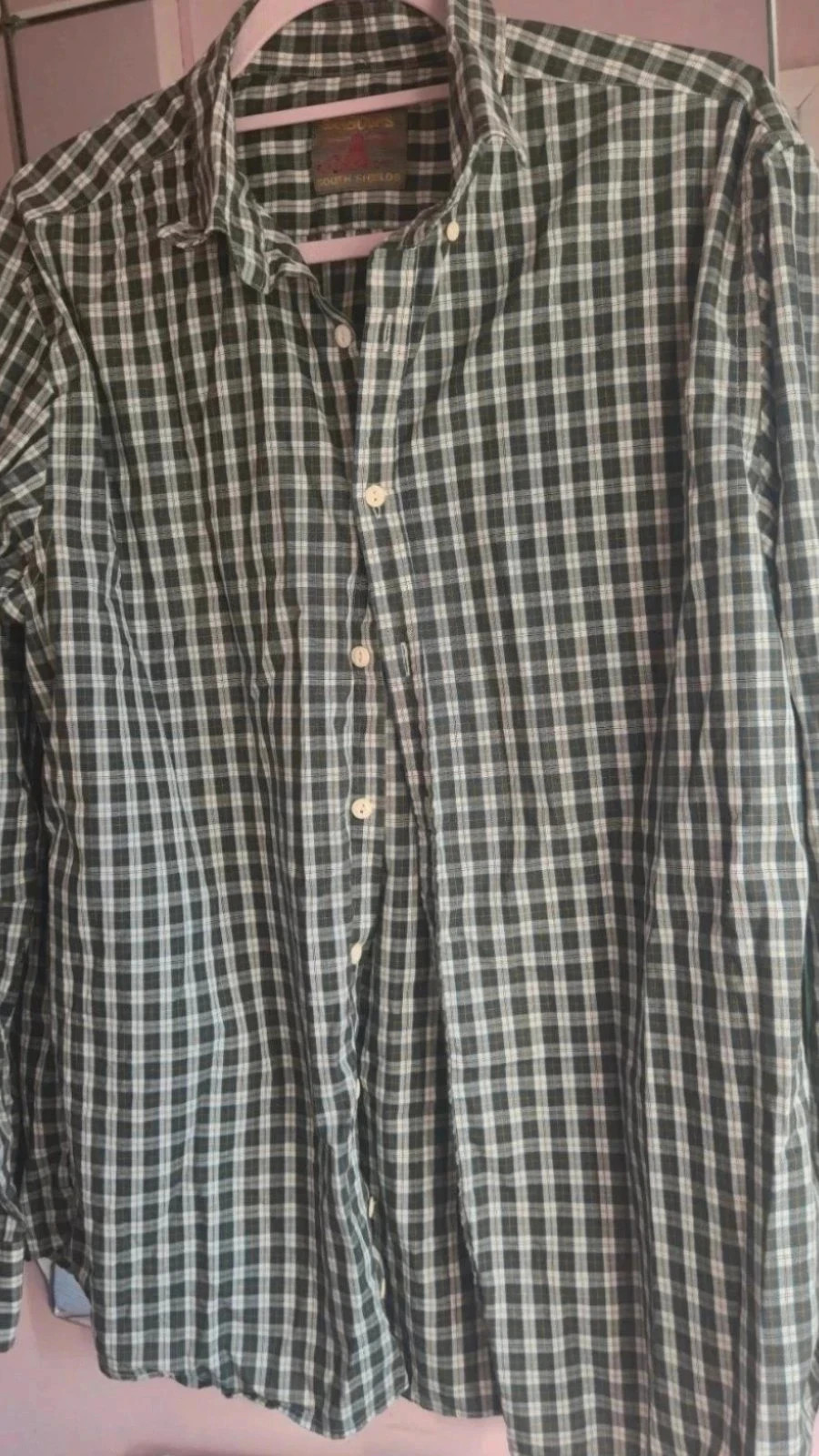 Barbour green check long sleeve shirt