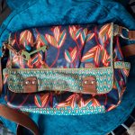 Fossil coated canvas travel bag