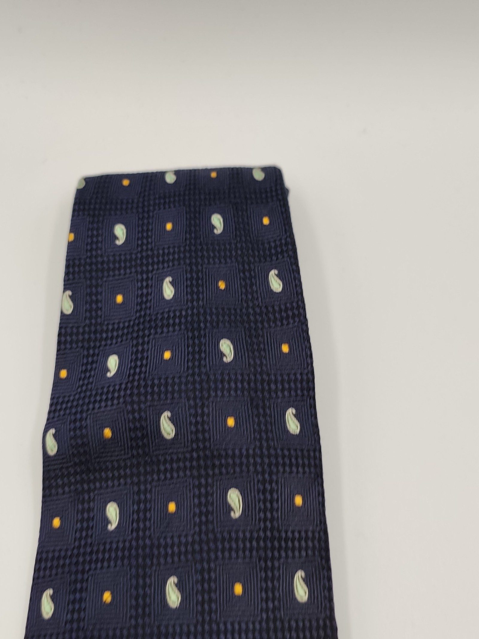 Burberry Navy Blue Paisley Pattern Silk Tie image 8