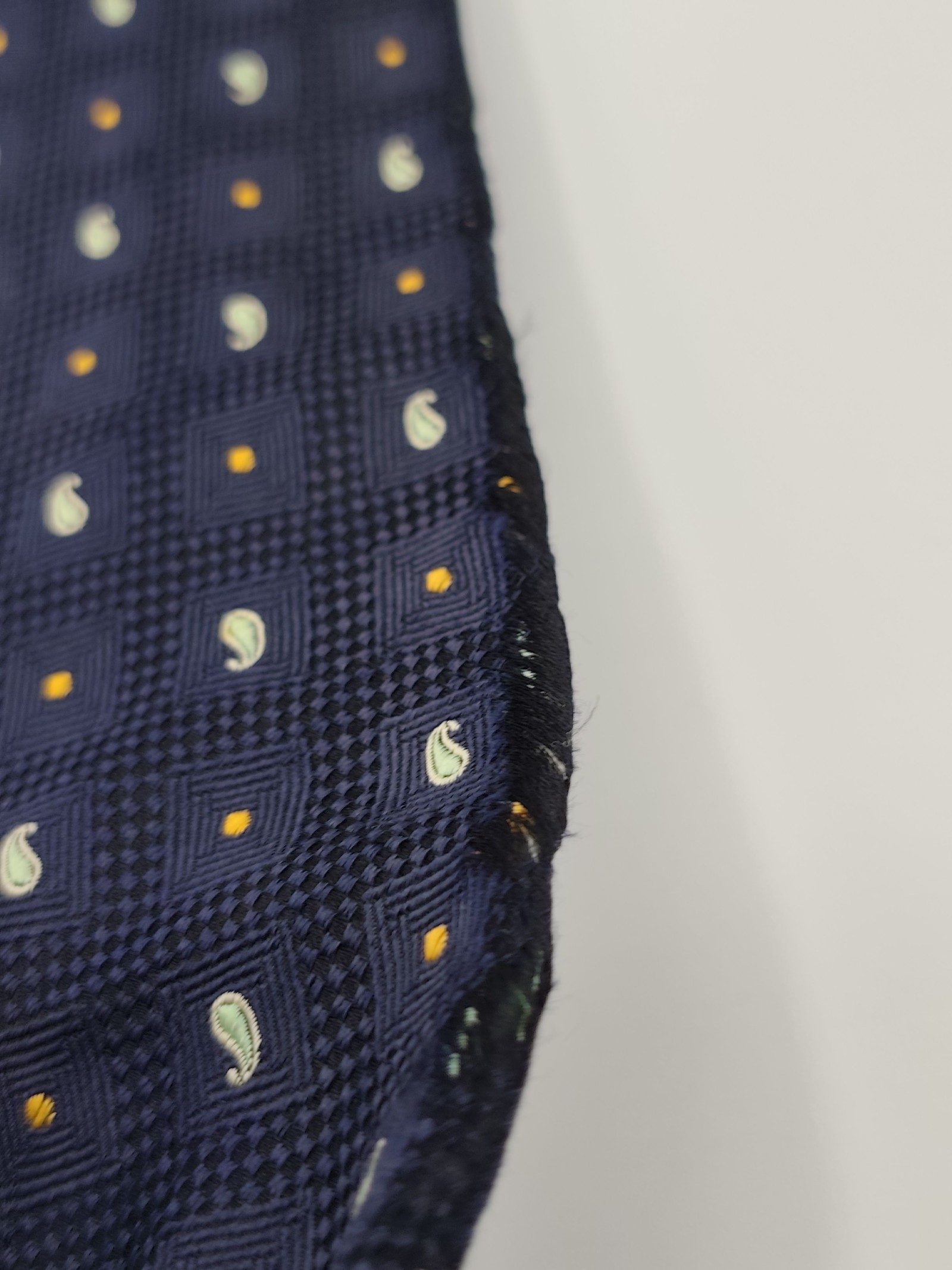 Burberry Navy Blue Paisley Pattern Silk Tie image 10