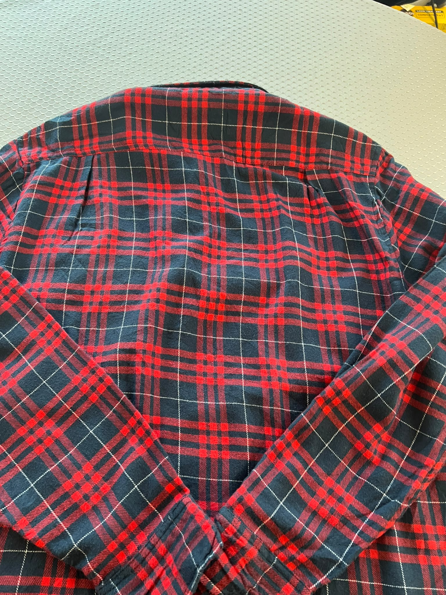Vintage Lee Men's Red & Black Checkered Flannel Shirt Medium image 2