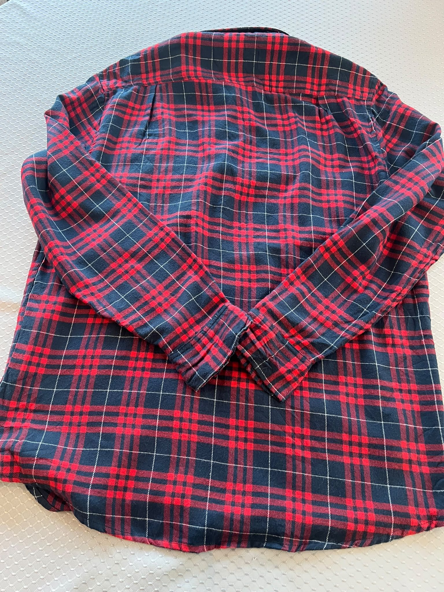 Vintage Lee Men's Red & Black Checkered Flannel Shirt Medium image 3