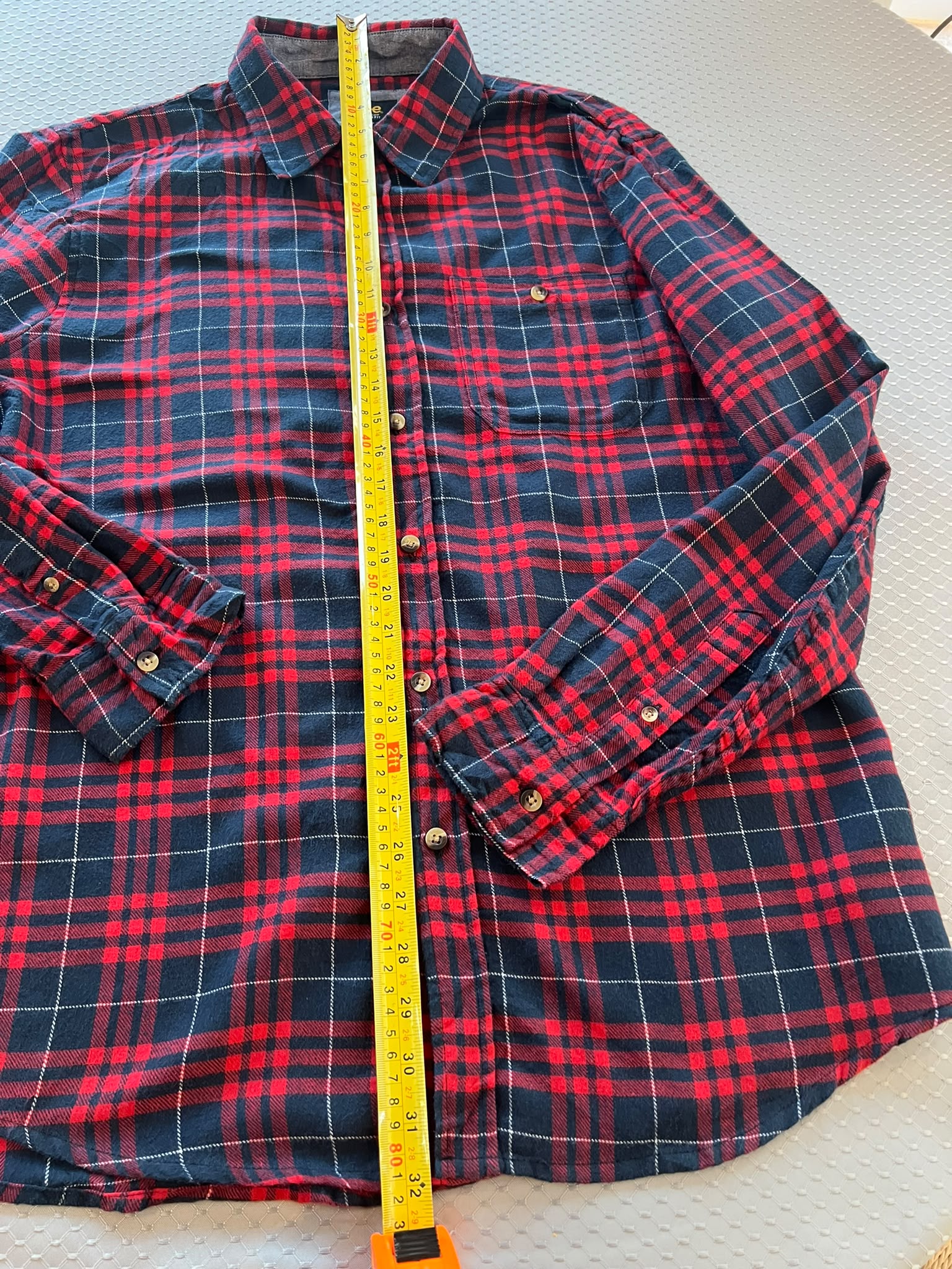 Vintage Lee Men's Red & Black Checkered Flannel Shirt Medium image 9