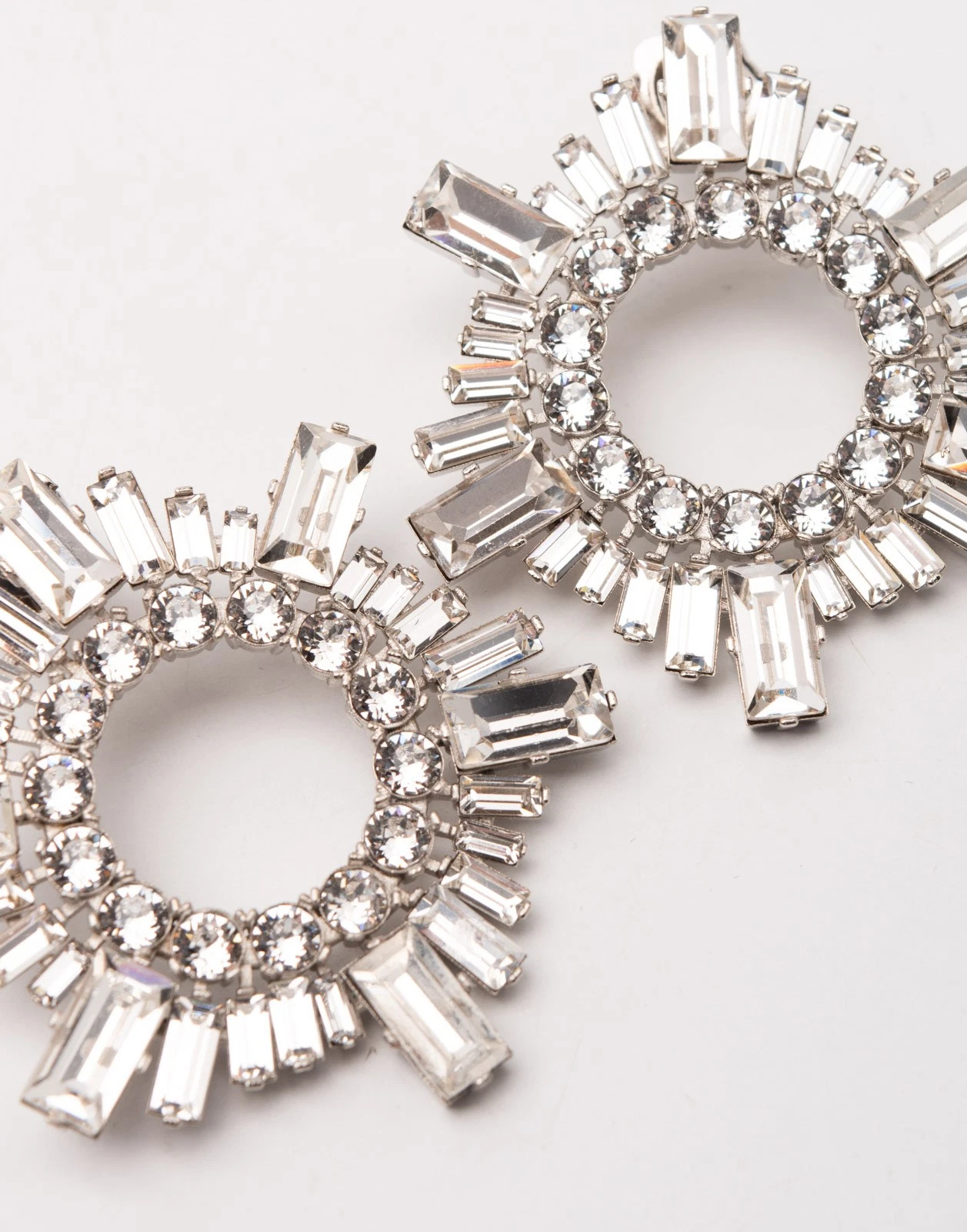 New Amina Muaddi Begum Rhinestone Stud Earrings One Size image 2