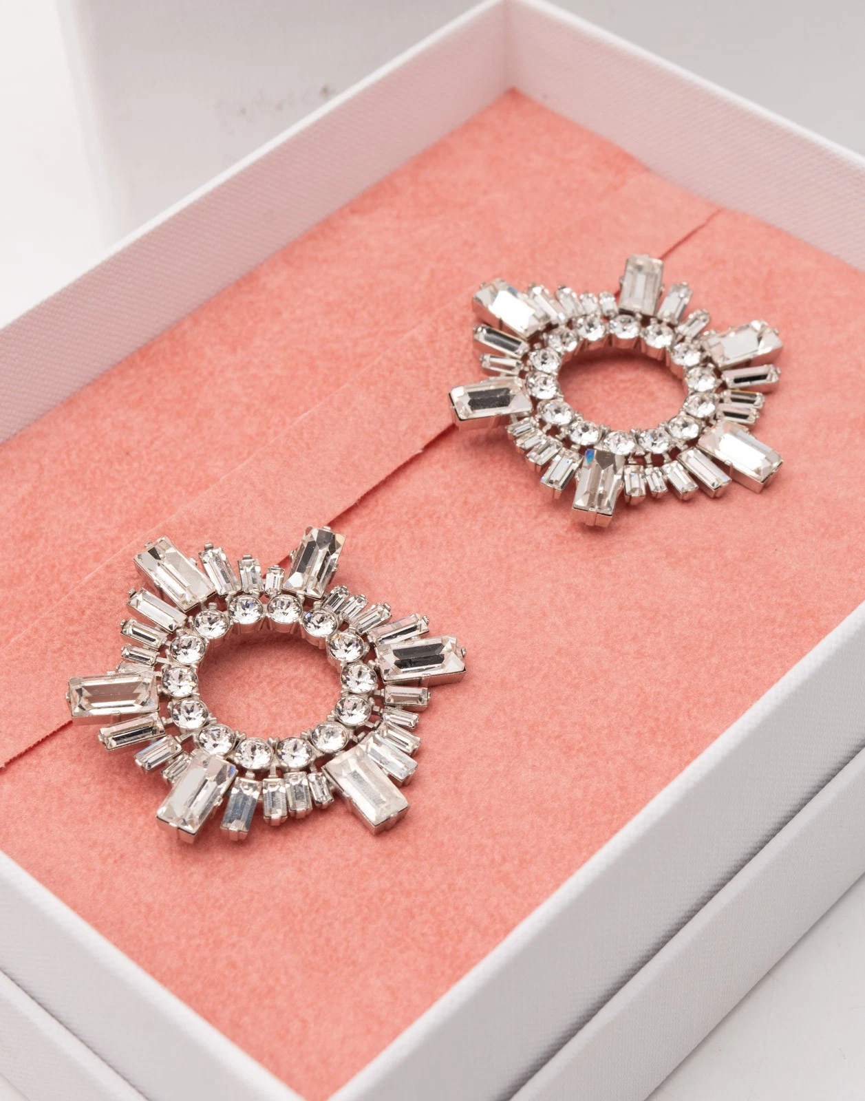 New Amina Muaddi Begum Rhinestone Stud Earrings One Size image 3