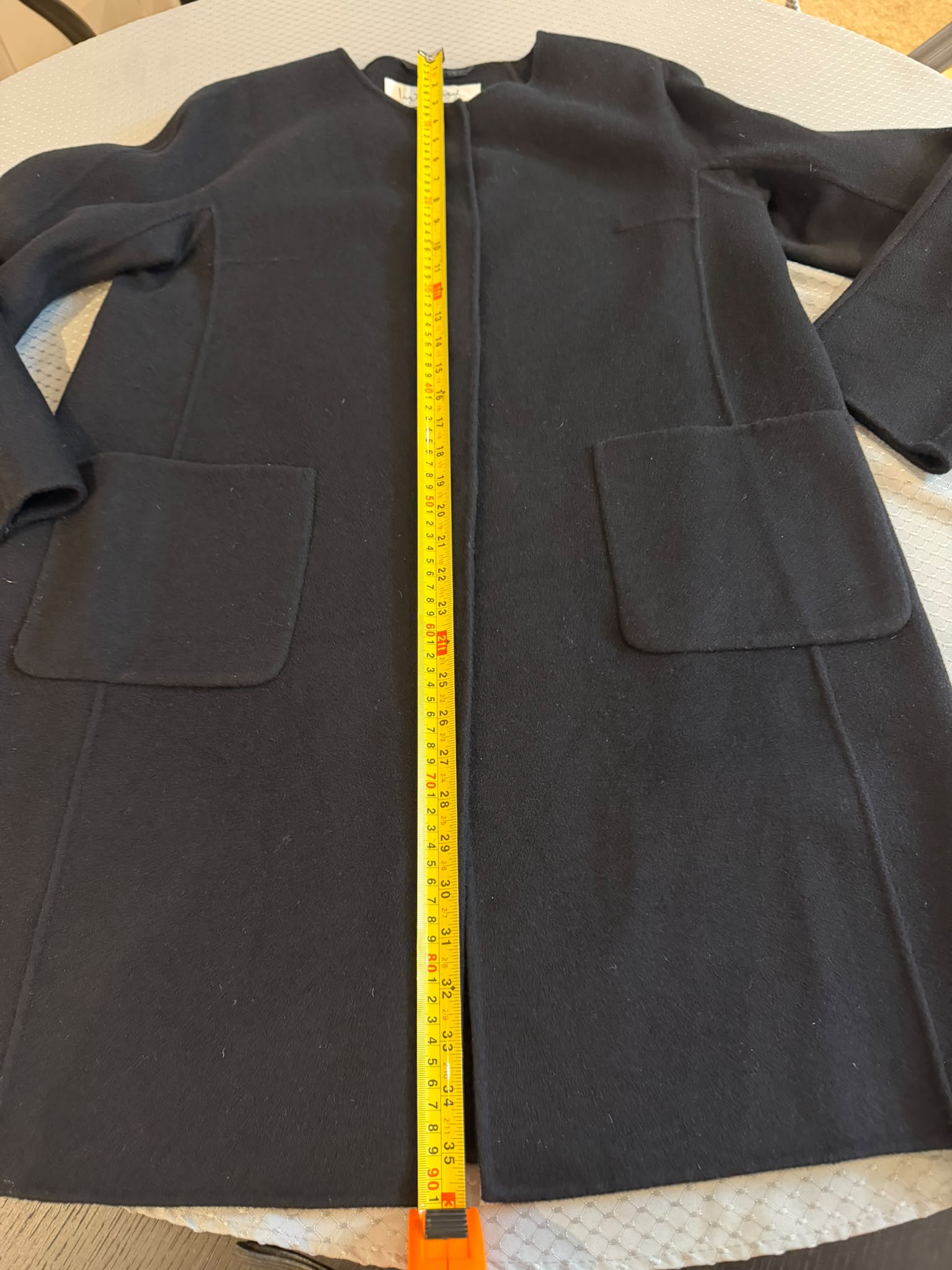 Intrend (Max Mara) Women's Black Wool Blend Coat M (12) Long Sleeve Pockets image 5