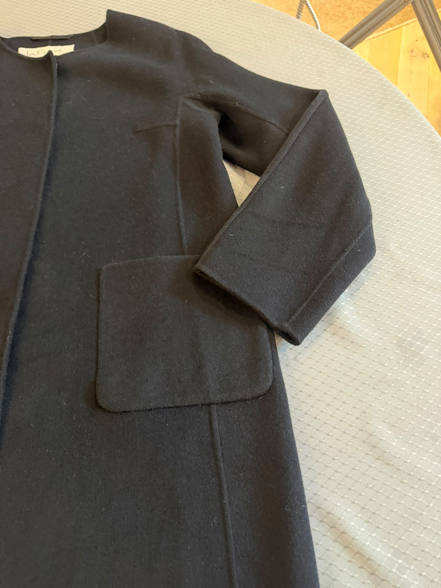 Intrend (Max Mara) Women's Black Wool Blend Coat M (12) Long Sleeve Pockets image 10