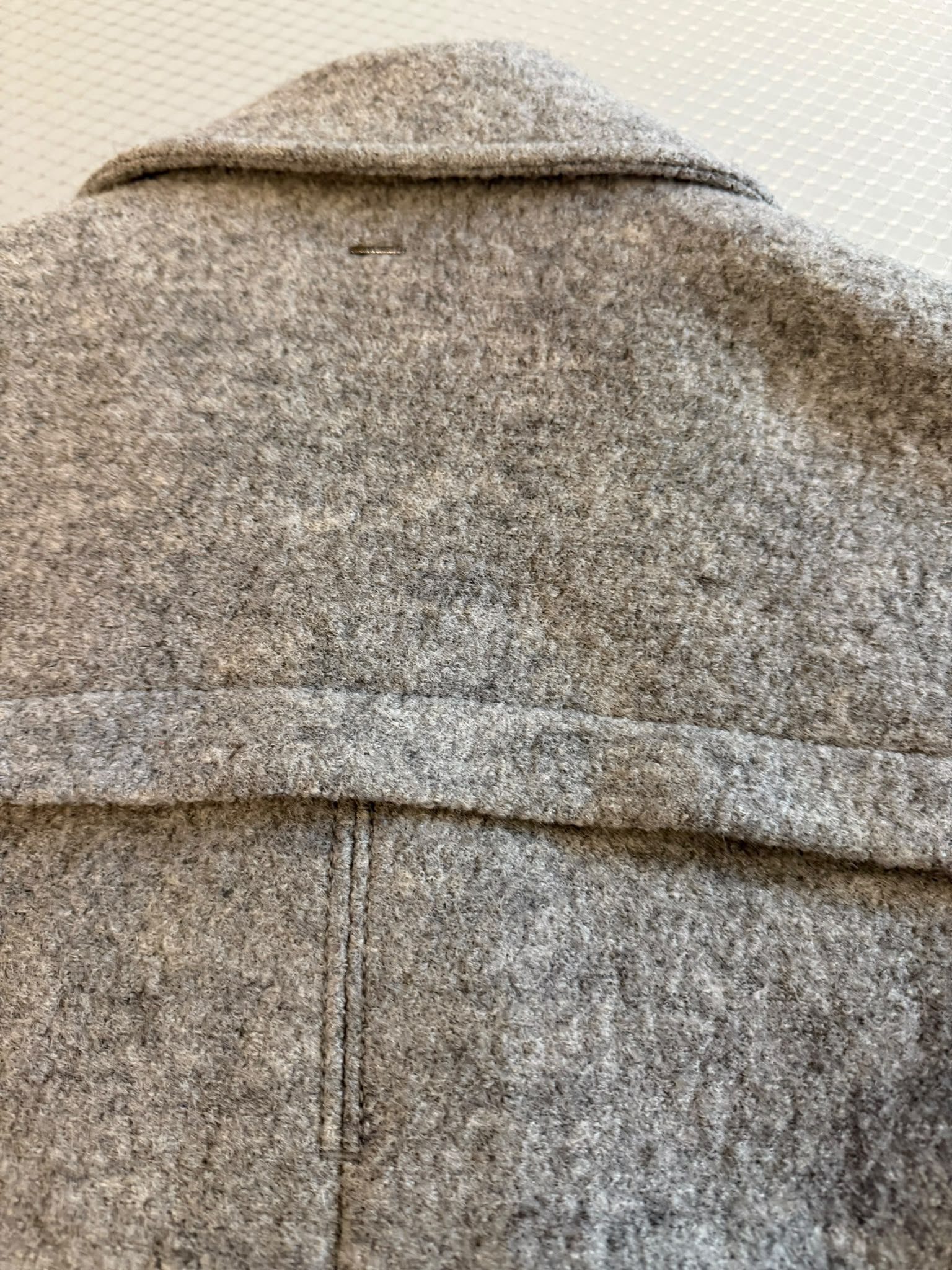 Hugo Boss Grey Wool Blend Double-Breasted Peacoat Large