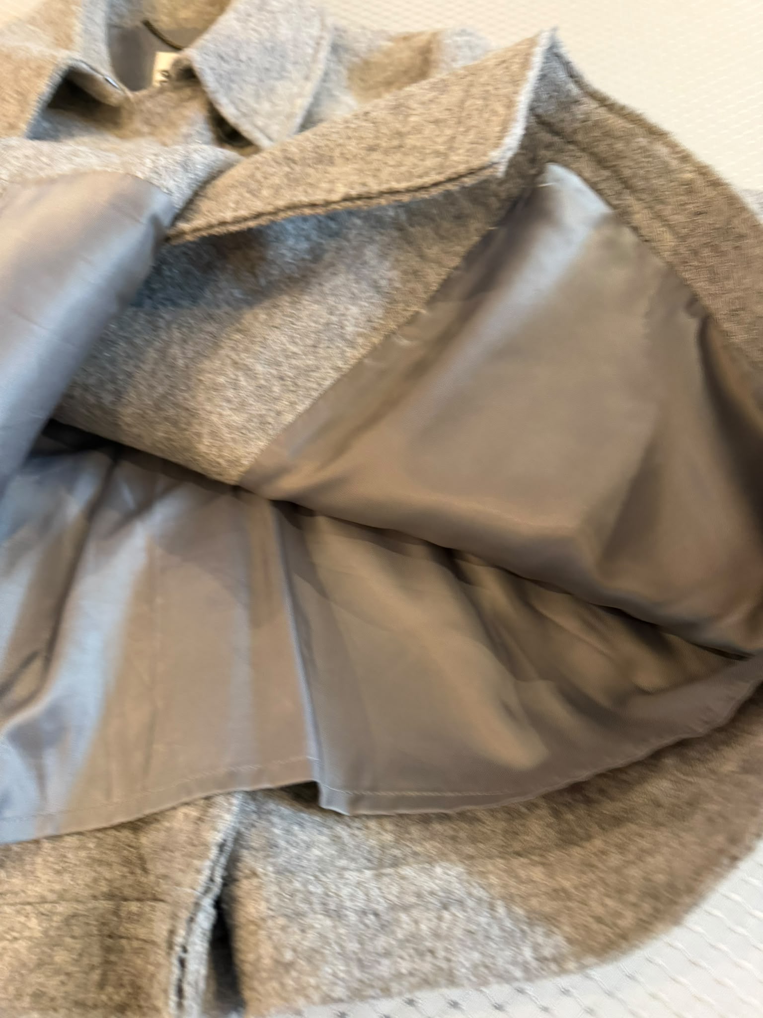 Hugo Boss Grey Wool Blend Double-Breasted Peacoat Large image 6