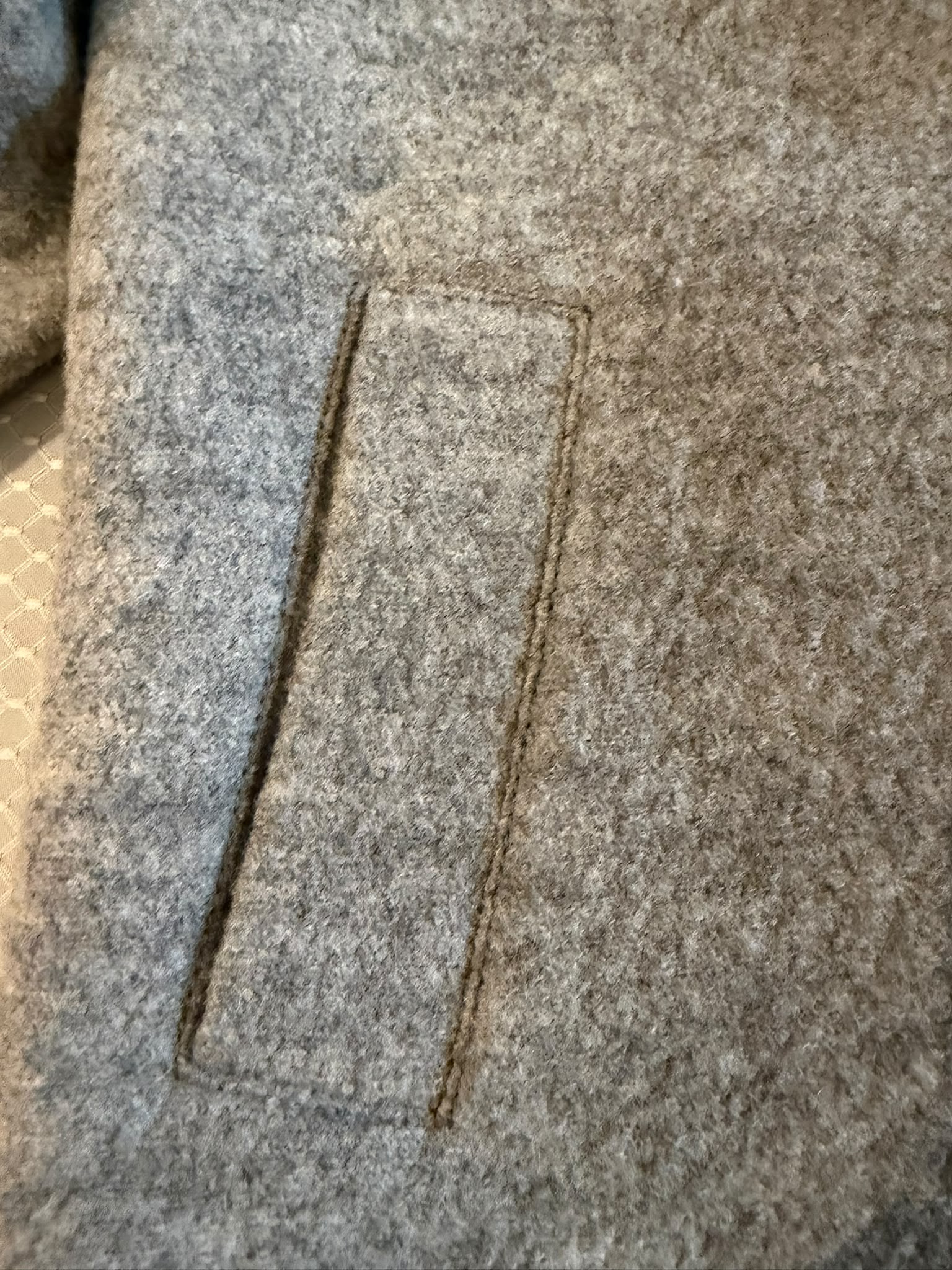 Hugo Boss Grey Wool Blend Double-Breasted Peacoat Large image 10