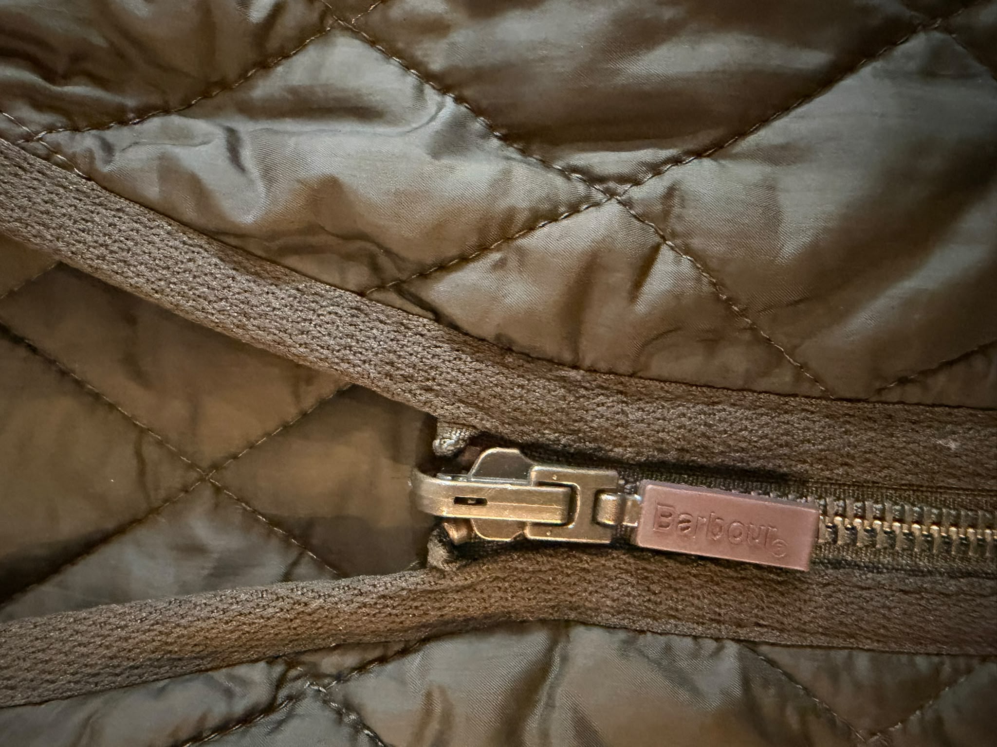 Barbour Brown Betty Quilted Interactive Liner UK 16 image 4