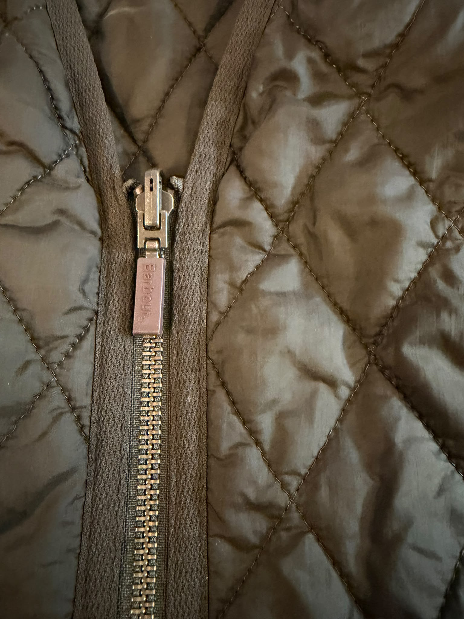 Barbour Brown Betty Quilted Interactive Liner UK 16 image 8