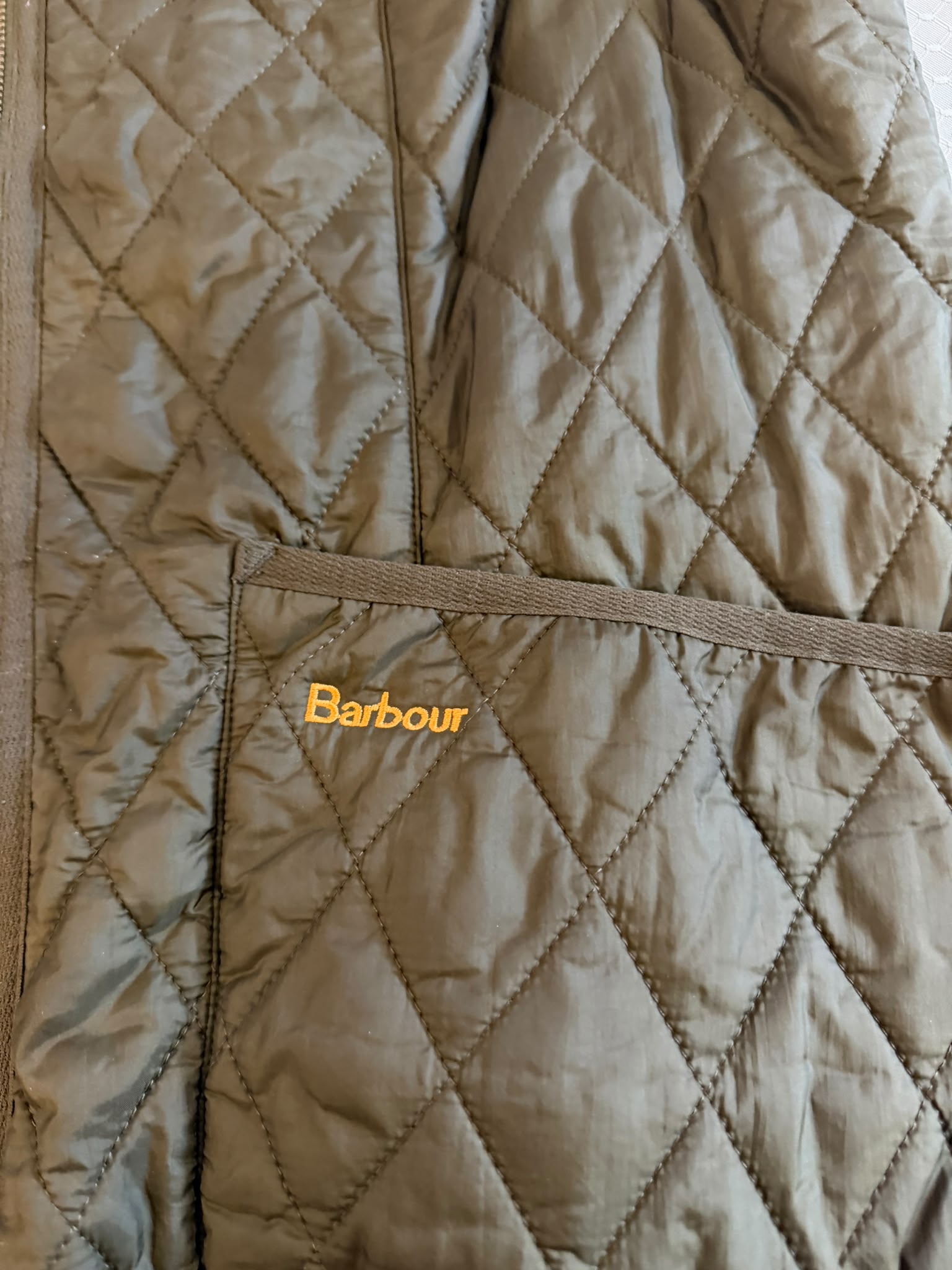 Barbour Brown Betty Quilted Interactive Liner UK 16 image 9