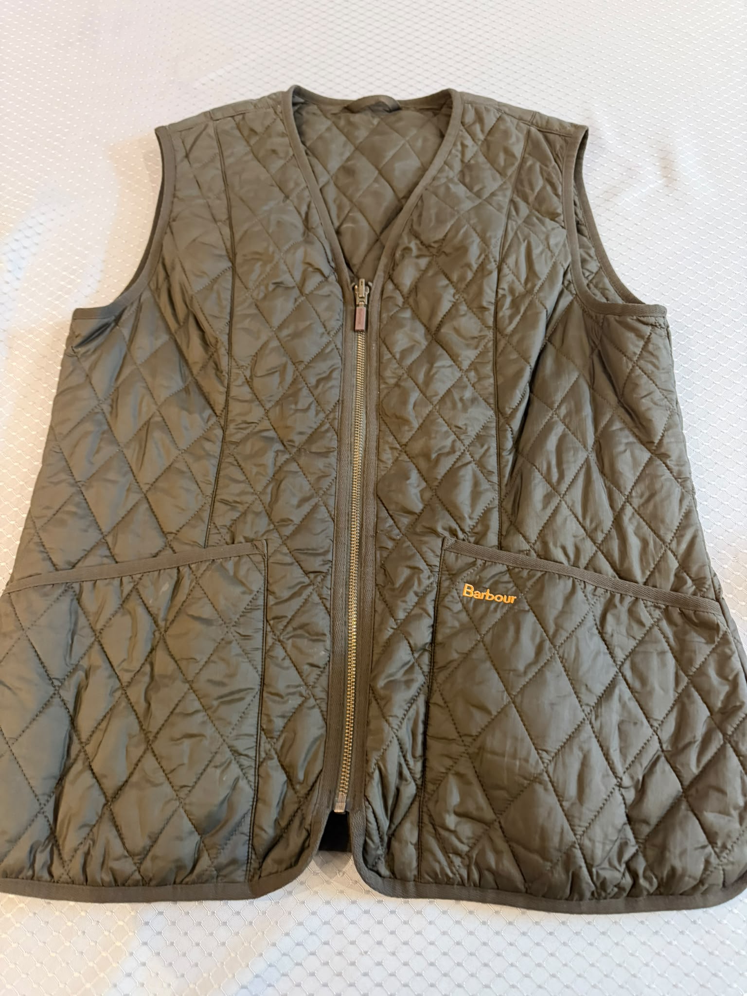 Barbour Brown Betty Quilted Interactive Liner UK 16