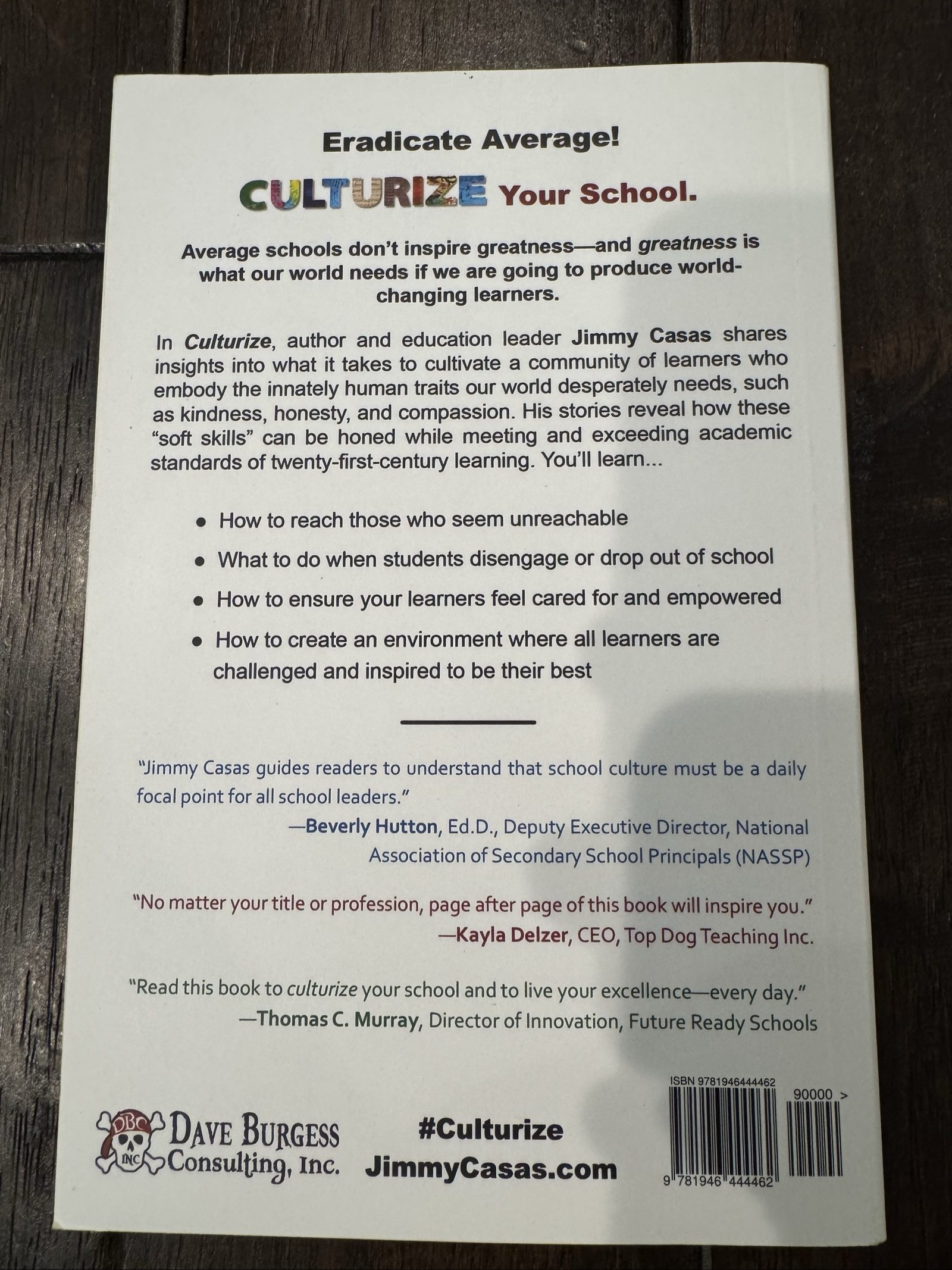 Culturize Every Student Every Day – Jimmy Casas – Education Book image 2