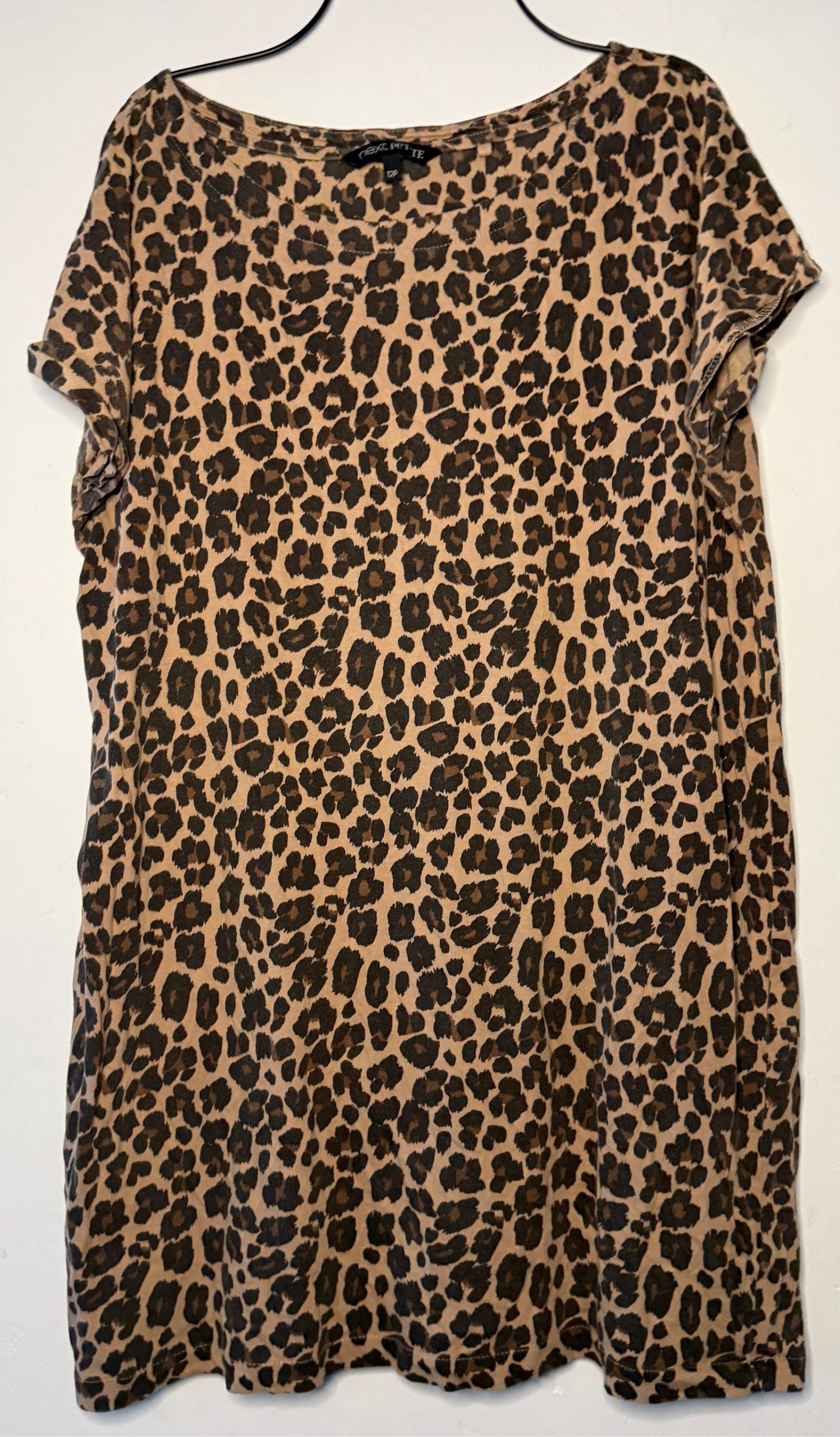 Next Women's Brown & Black Leopard Print T-Shirt 12P