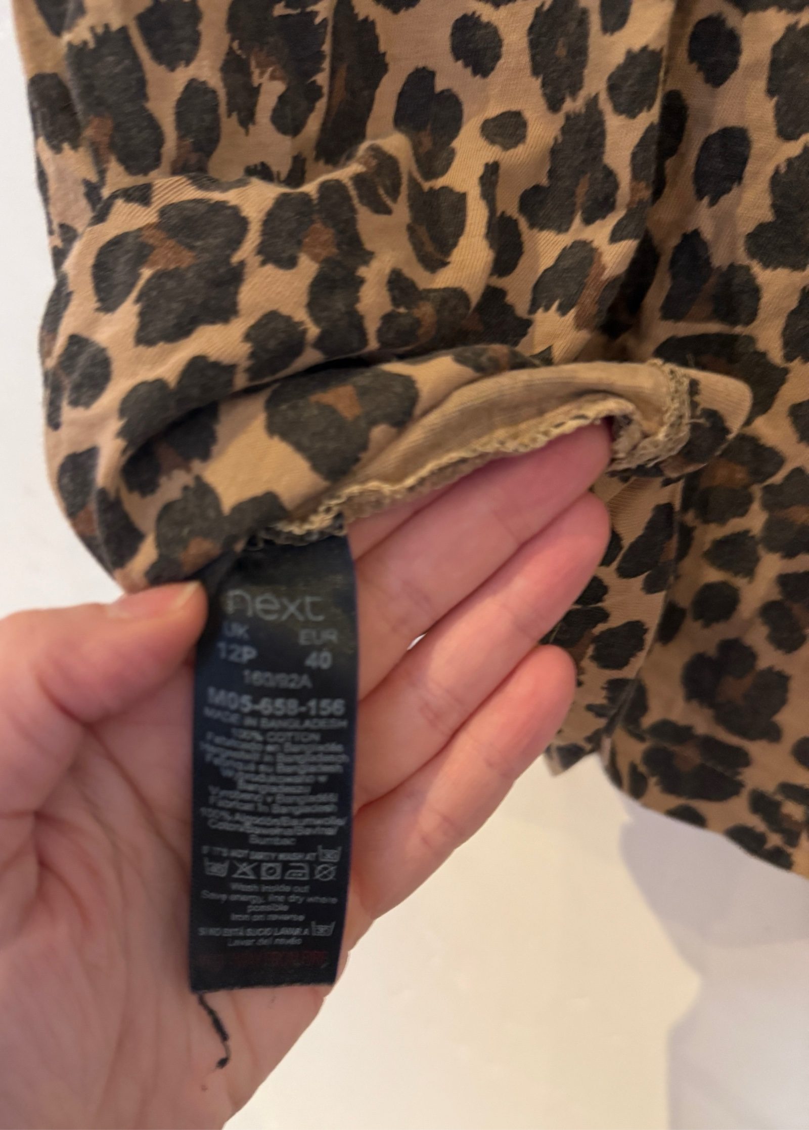 Next Women's Brown & Black Leopard Print T-Shirt 12P image 4