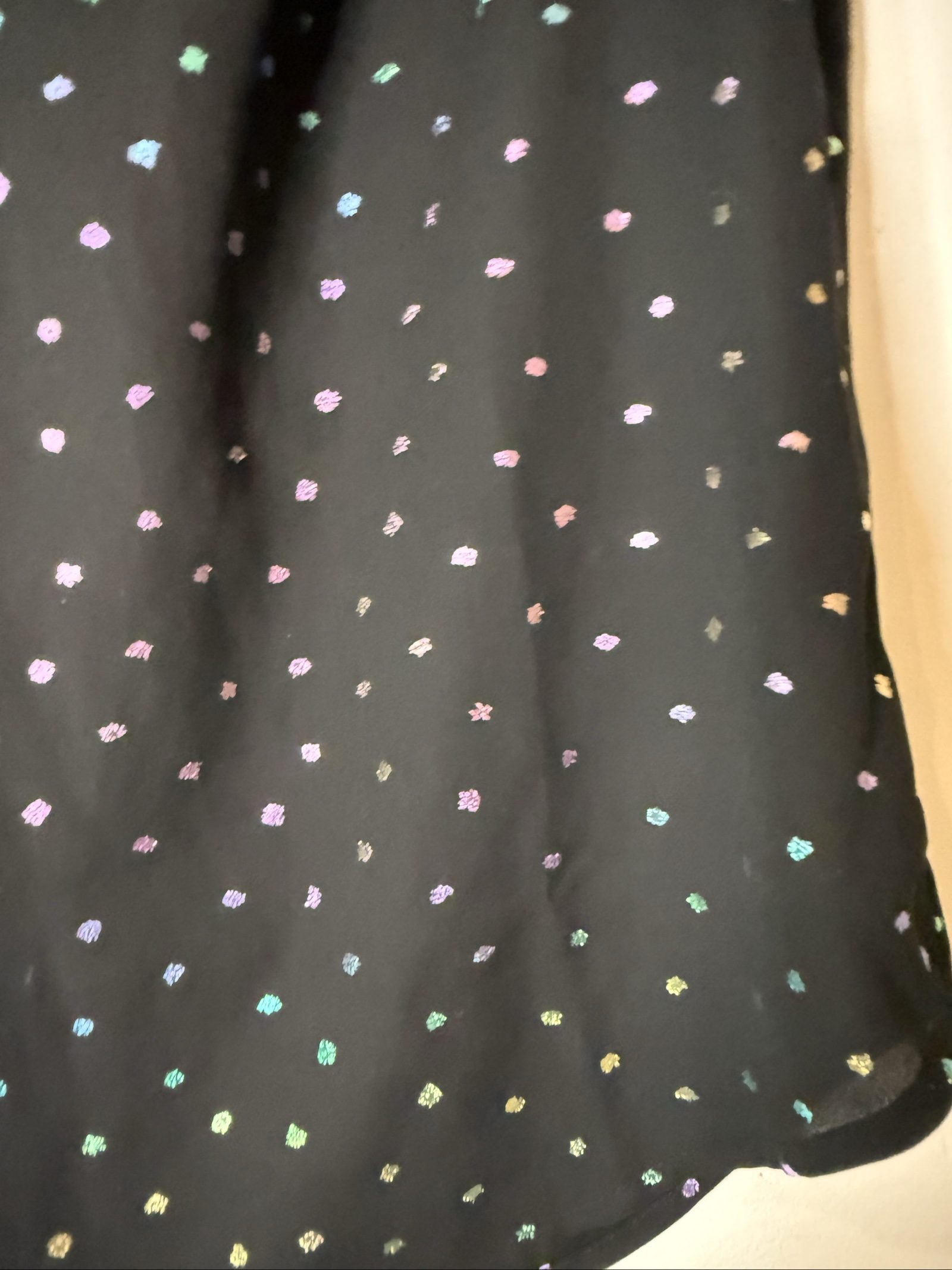 Mauvette Women's Black Multicolour Polka Dot Blouse UK 8 image 3