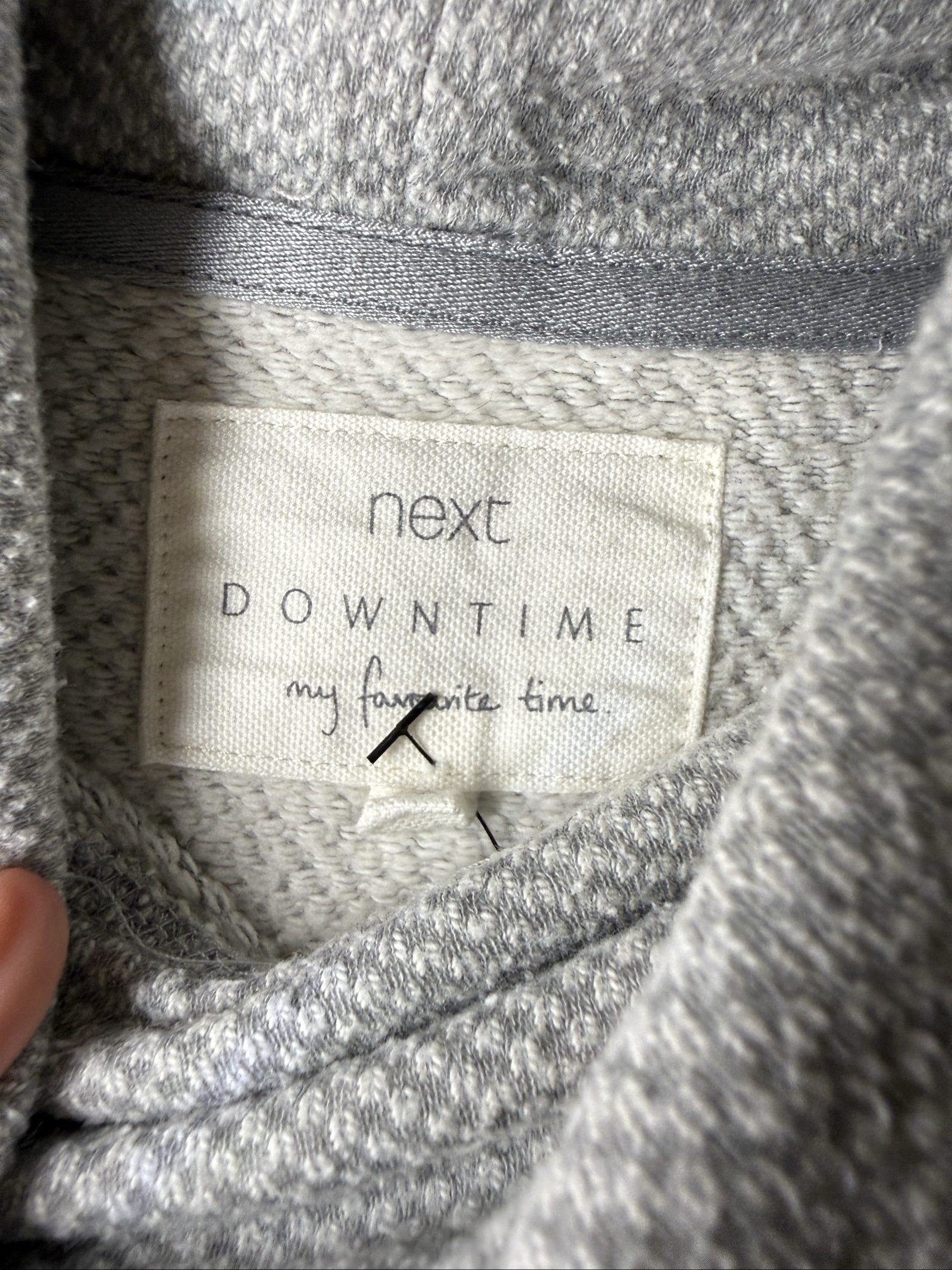 Next Women Grey Textured Jumper Medium Downtime image 4