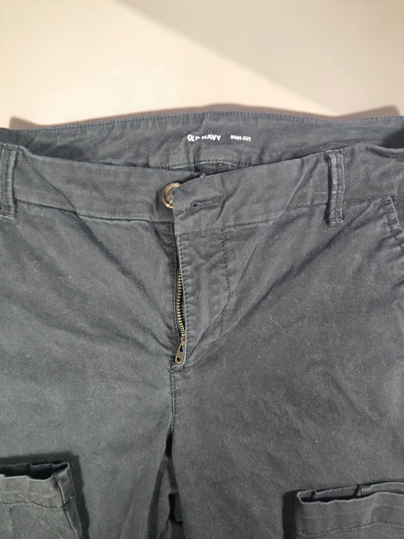Old Navy Black Boot-Cut Pants Size 8 Women's image 2