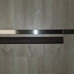Präzisions-Stahllineal, 63 cm Länge, 5 mm Dicke, Beidseitige Teilung Zoll & Cm,Militärgrün mit Lederetui, 722g