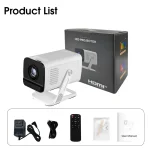 Ckixin White & Black 4K Support LED Projector with Auto Focus